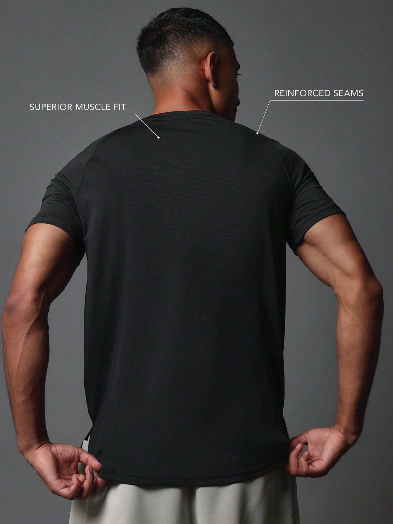 Activewear Superior Fit Premium Breathable T-Shirt With Reflective Print & Reinforce Seam