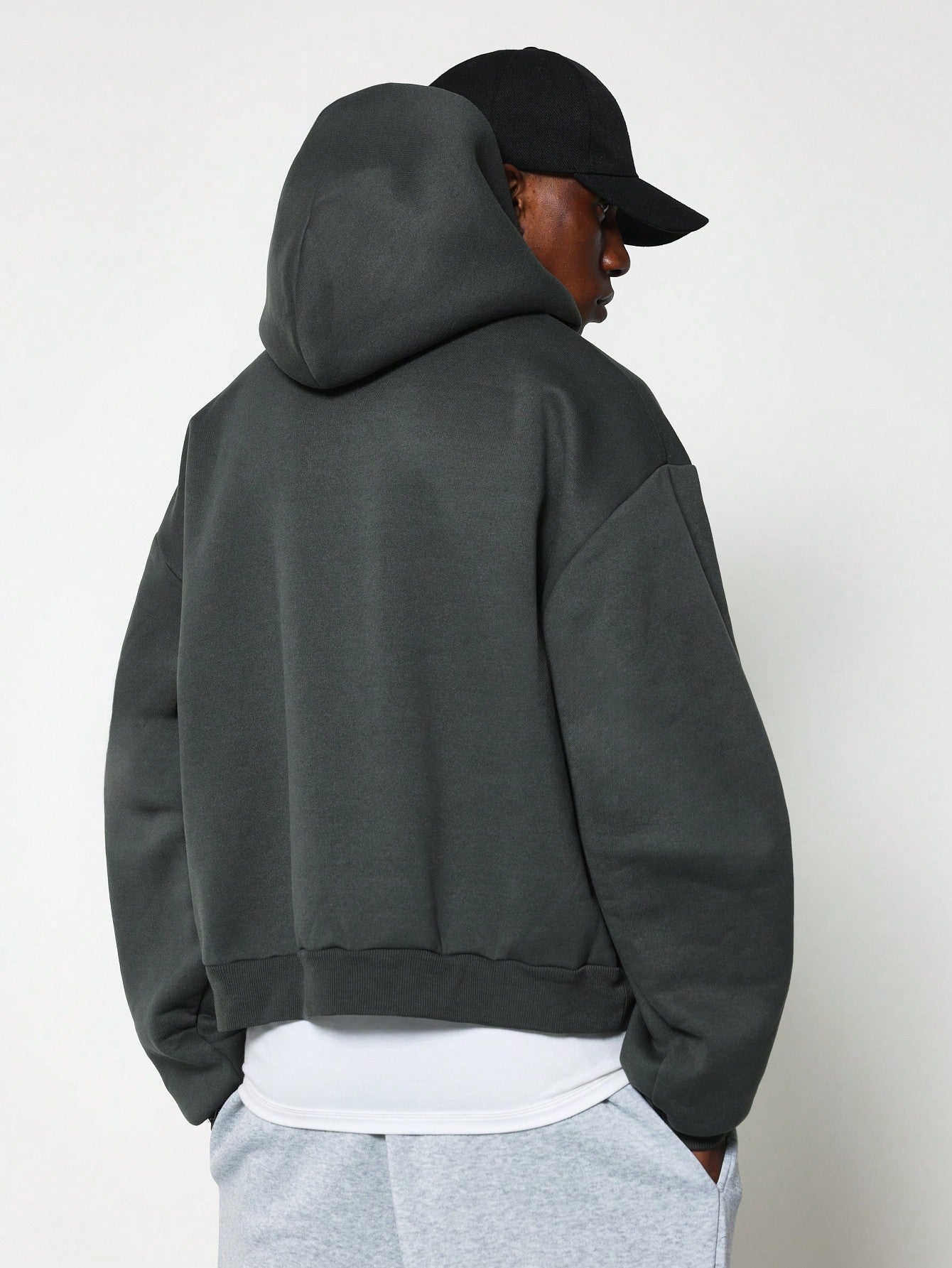 Regular Fit Overhead Hoodie With Stripe And Patch