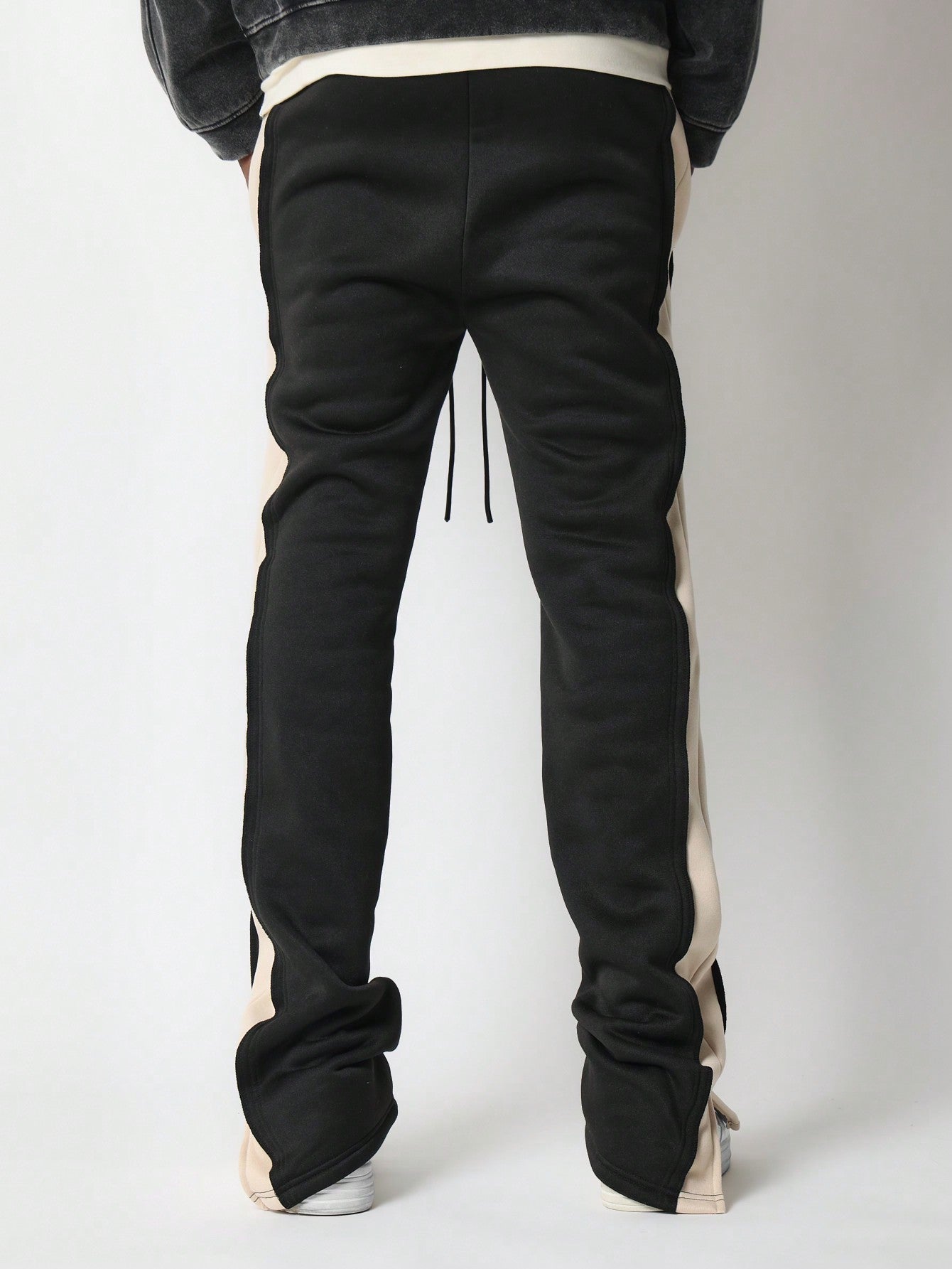 Flare Fit Split Hem Jogger With Contrast Panel