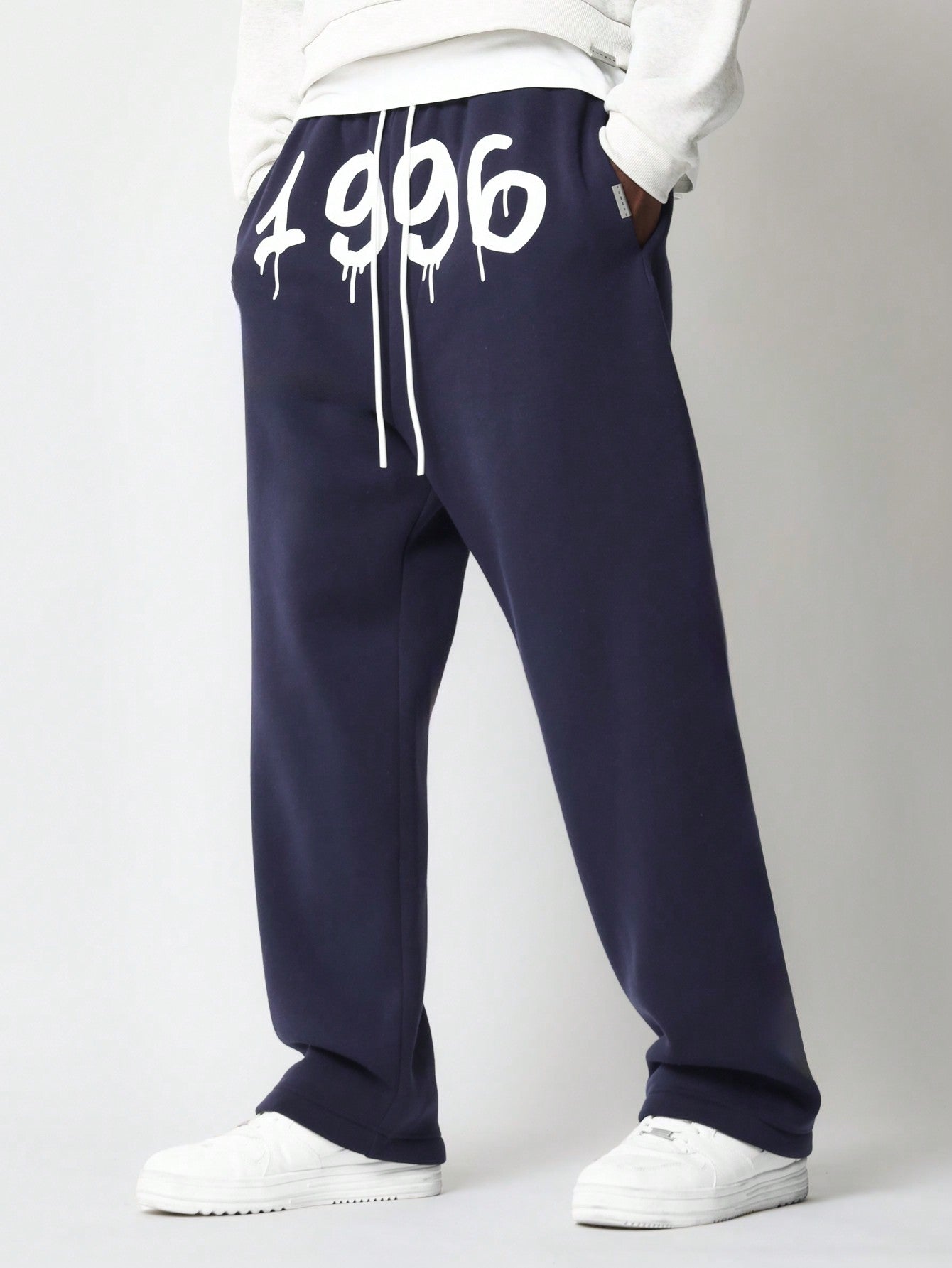 Loose Fit Baggy Drop Crotch Jogger With Front Graphic Print