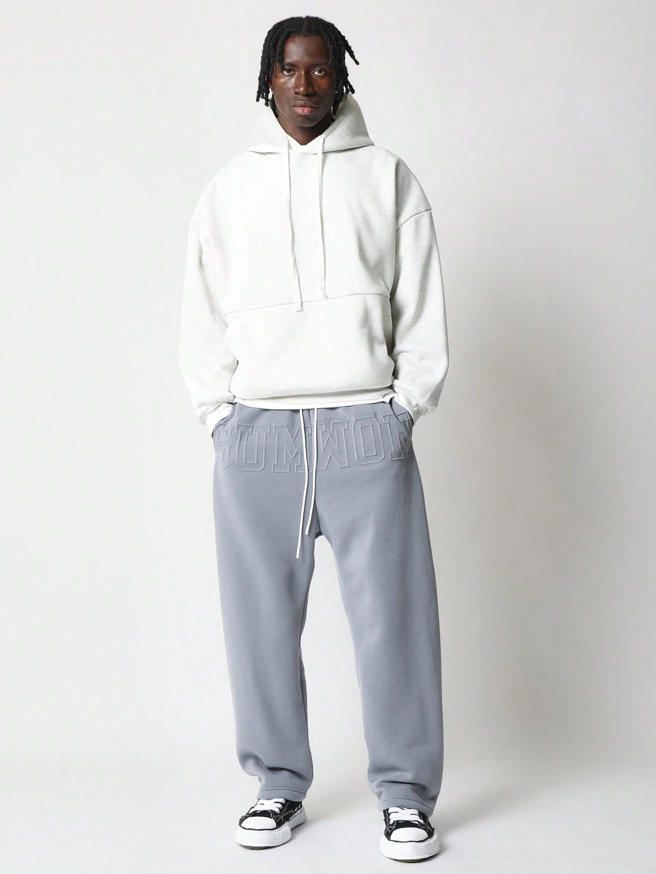 Drop Crotch Jogger With Embossing