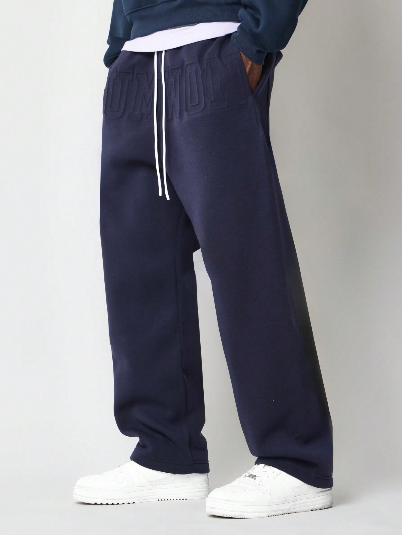 Drop Crotch Jogger With Embossing