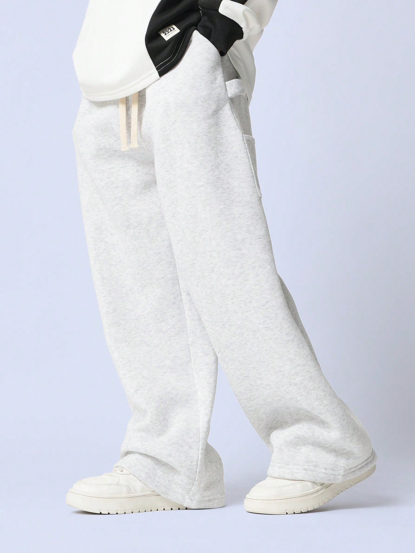 Tween Boys Loose Fit Grey Marl Carpenter Essential Sweatpants