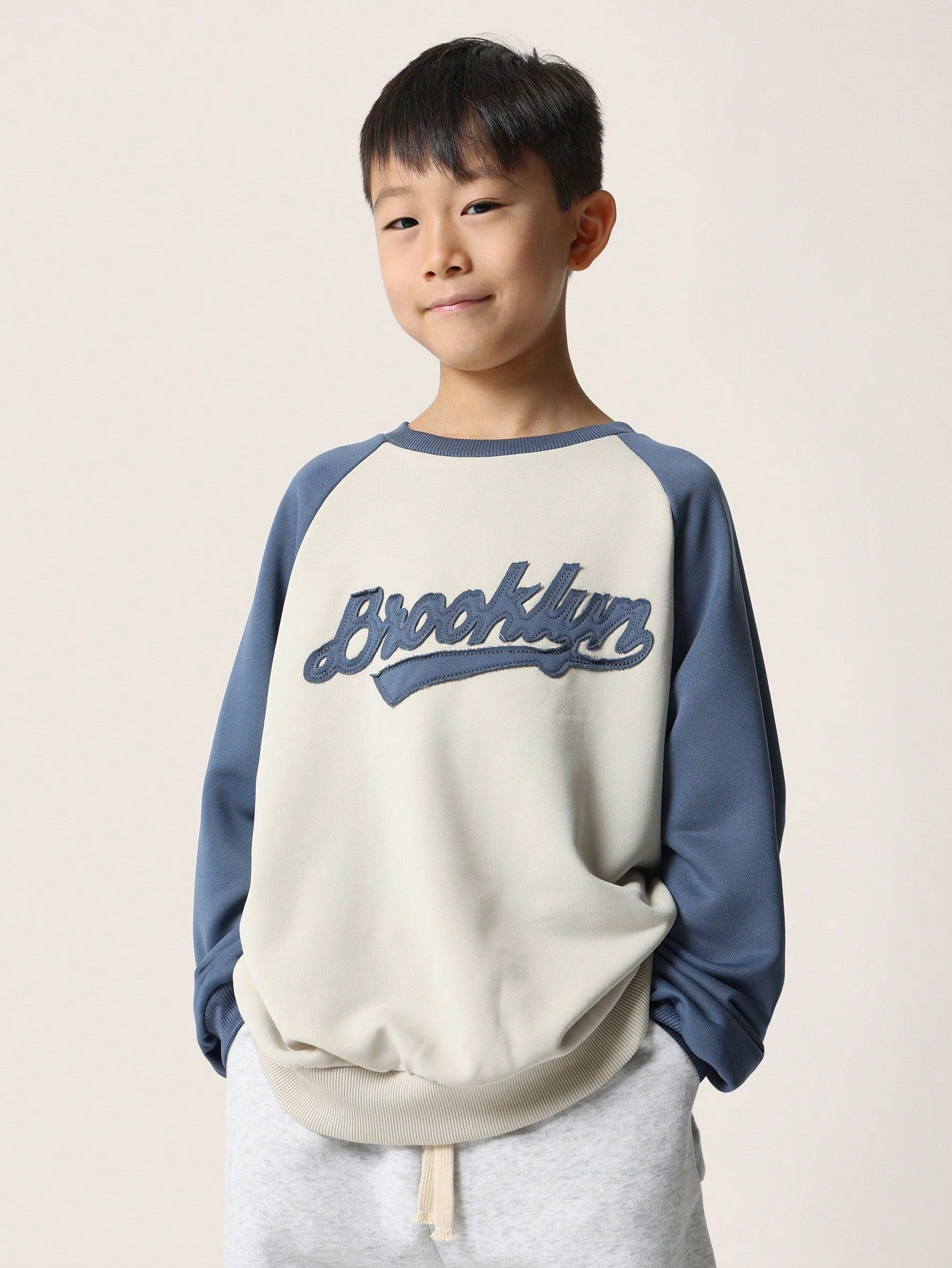 Tween Boys Everyday Play Raglan Colour Block Brooklyn Graphic Sweatshirts