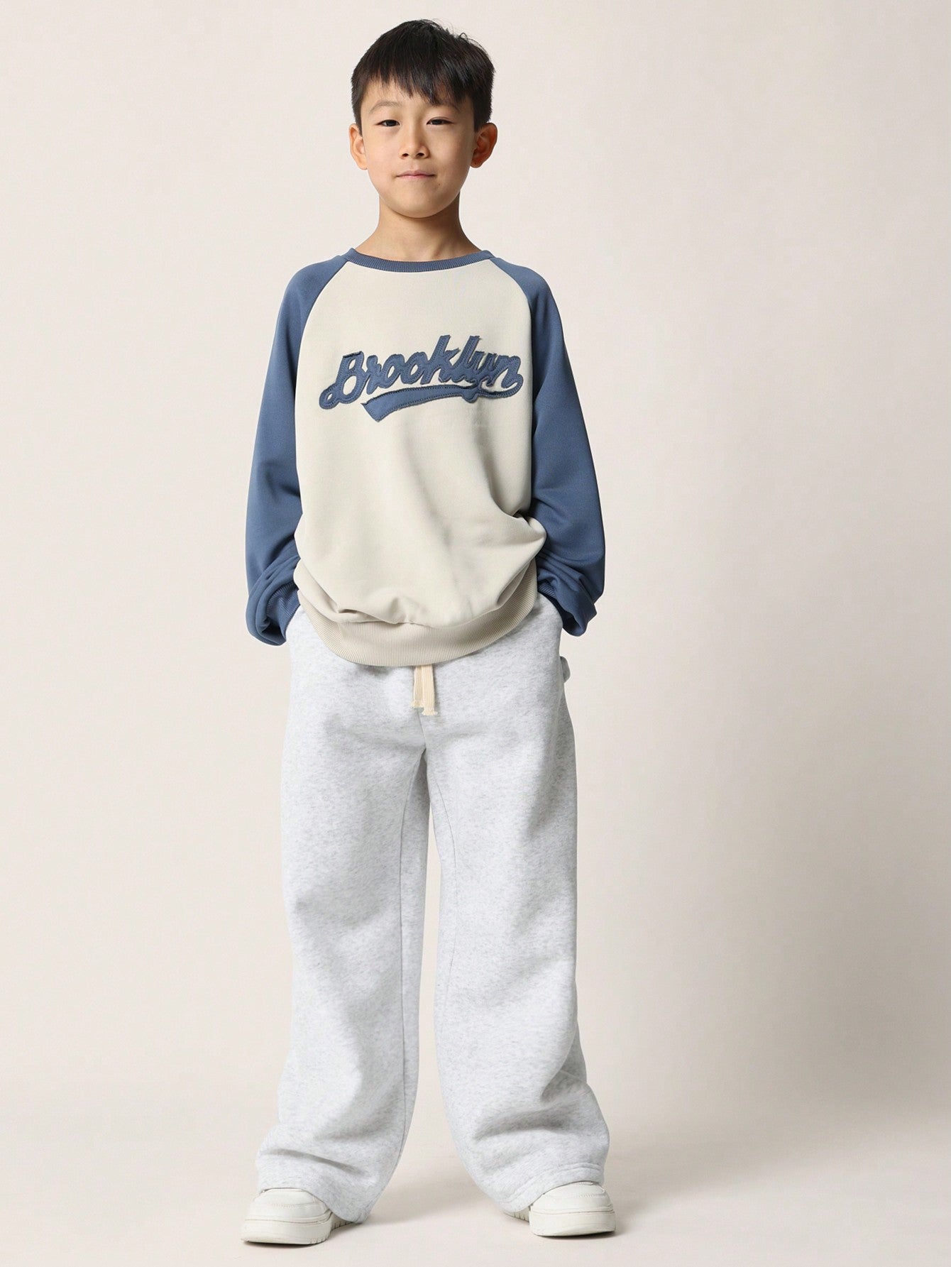 Tween Boys Everyday Play Raglan Colour Block Brooklyn Graphic Sweatshirts