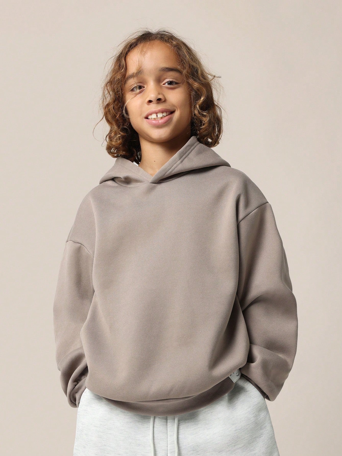 Tween Boys Comfy Overhead Essential Hoodie And Grey Marl Short 2 Piece Set