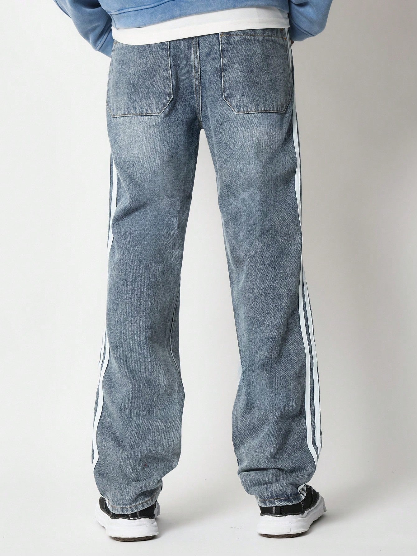 Flare Fit Side Stripe Panel Jean