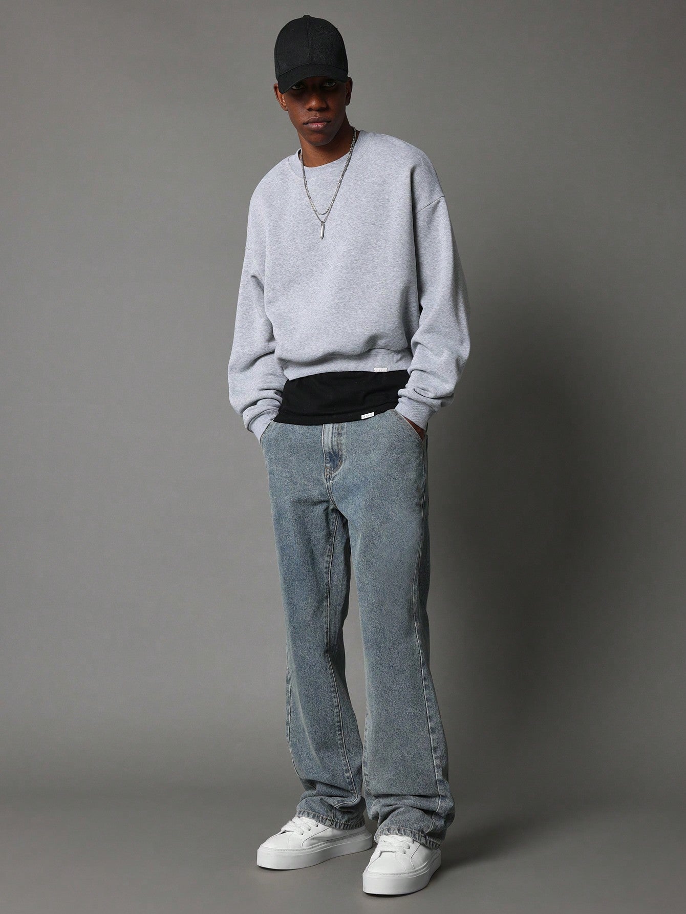 Loose Flare Fit Jean With Panelling