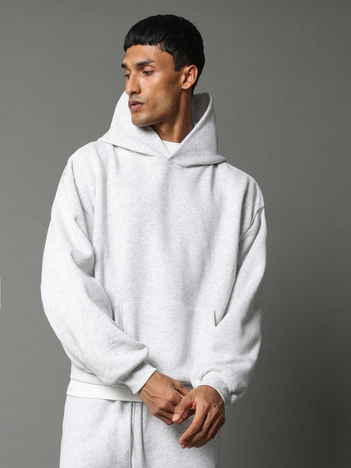 Overhead Regular Fit Essential Hoodie And Drop Crotch Sweatpants 2 Piece Set