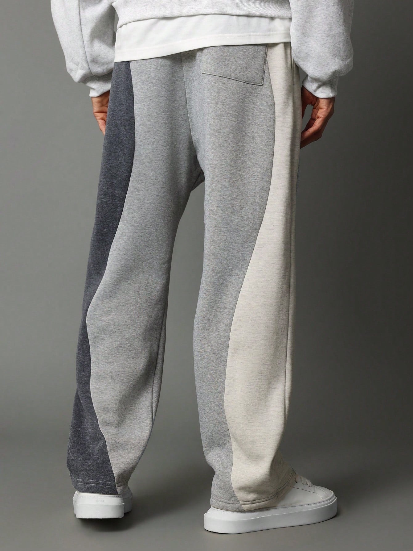 Loose Fit Colour Block Curvy Sweatpants