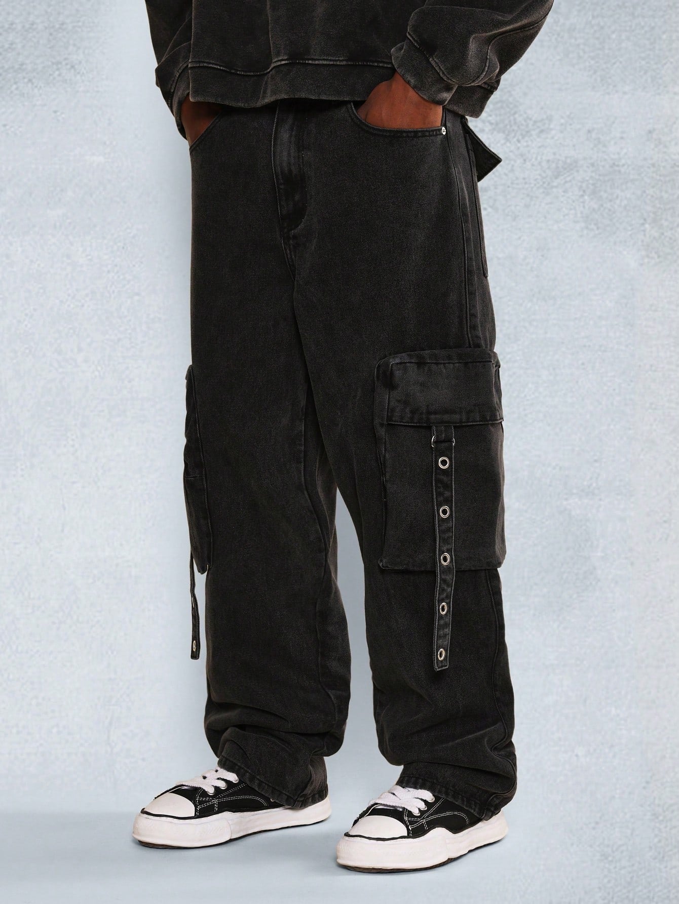 Straight Fit Hardware Cargo Jean