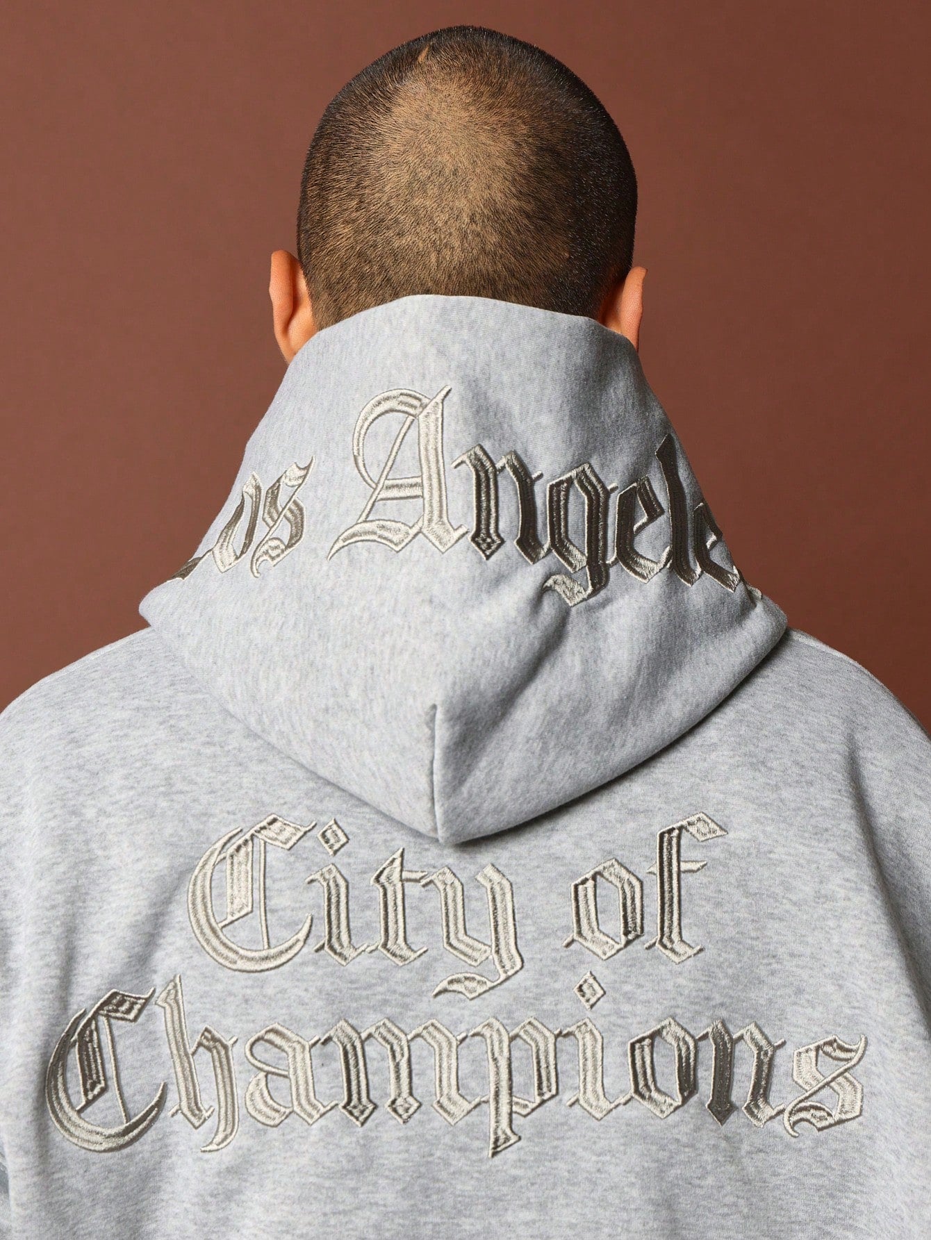 Regular Fit Overhead Hoodie With Back Embroidery