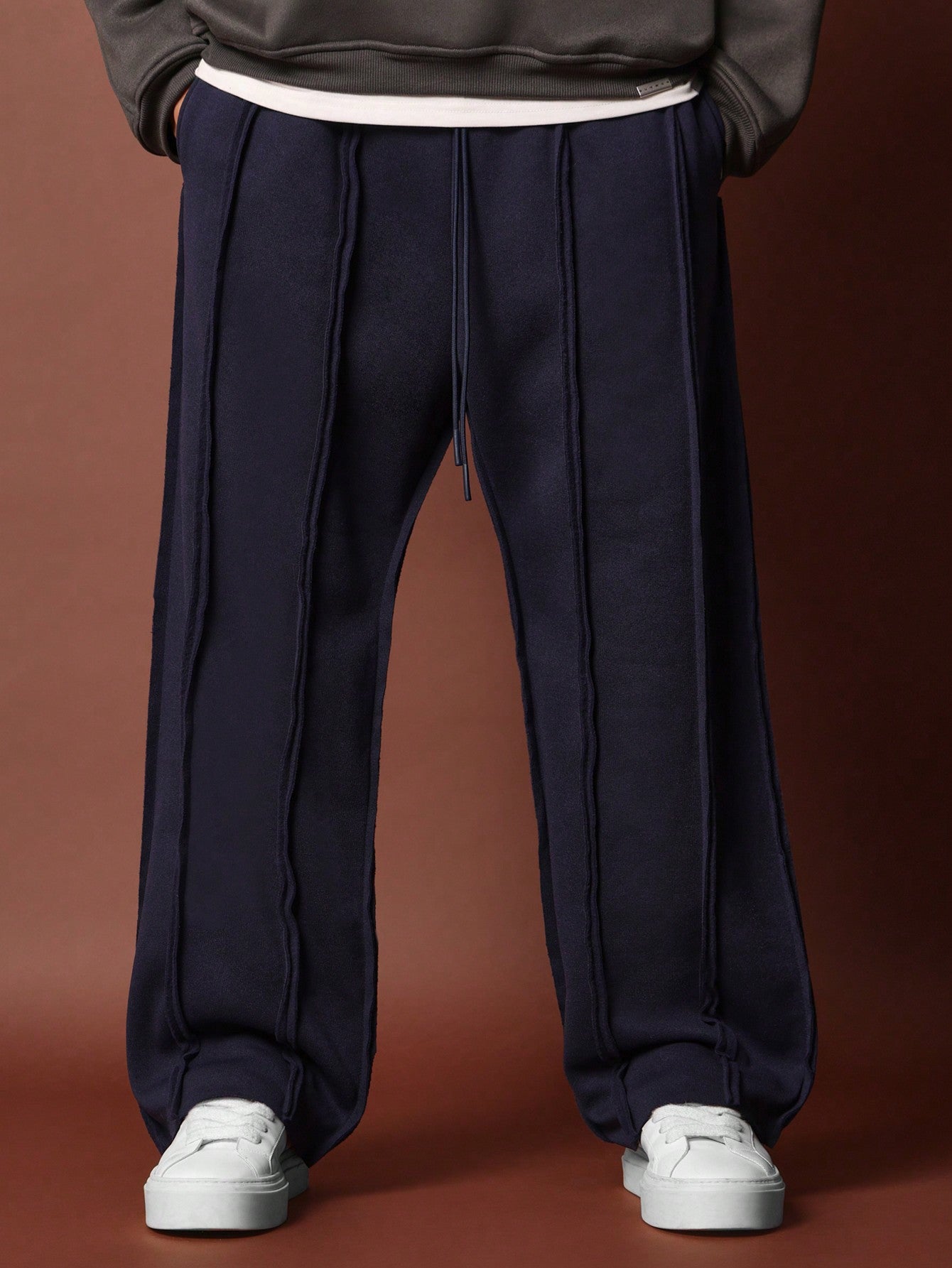 Drop Crotch Jogger With Exposed Seam