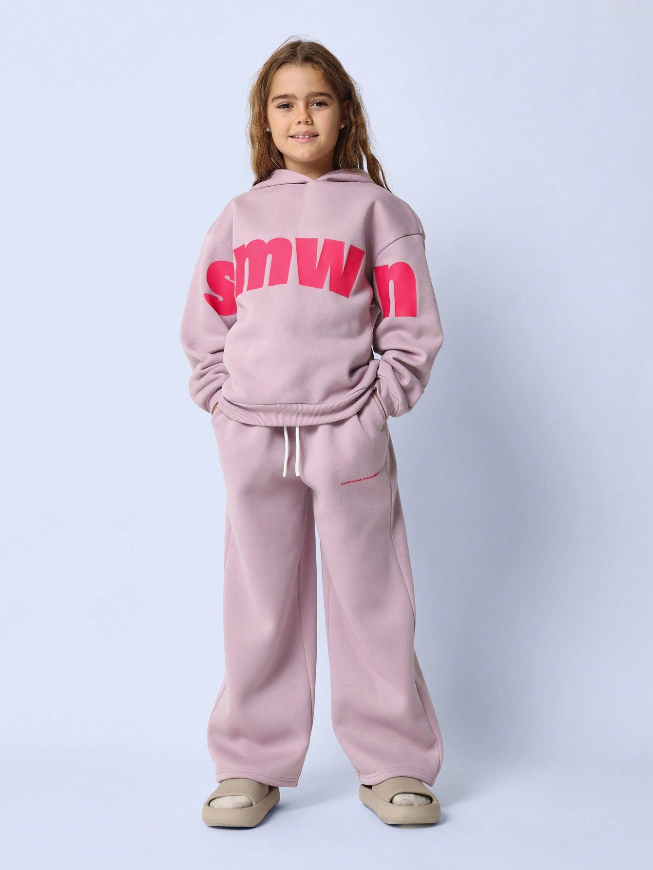 Tween Girls Comfy Essential Overhead Graphic Printed Hoodie & Sweatpants 2 Piece Set