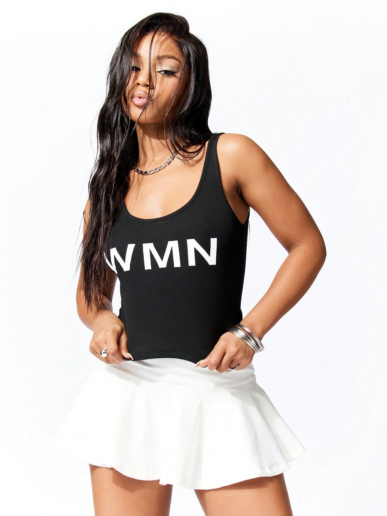 SUMWON WOMEN Tank Top With Graphic Front Print