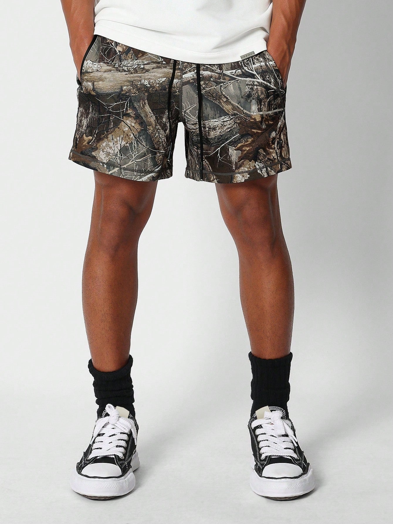 Activewear Printed Jersey Short With Drawstring