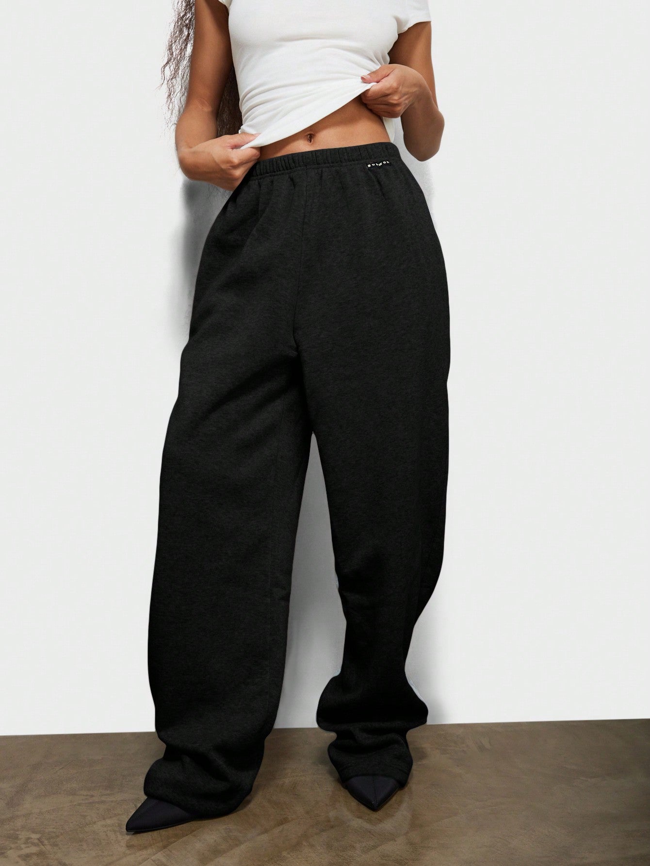 SUMWON WOMEN Pull On Loose Fit Baggy Essential Sweatpants