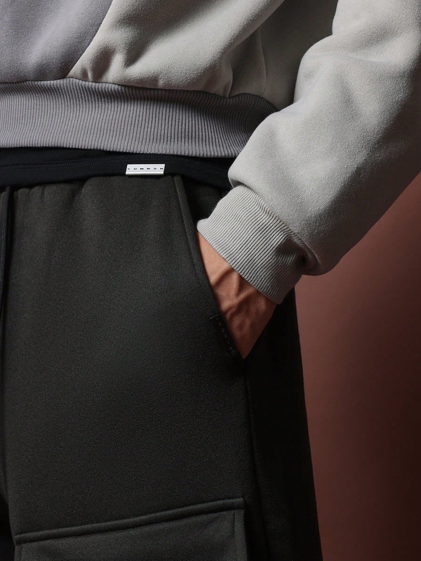 Drop Crotch Multi Pocket Cargo Sweatpants