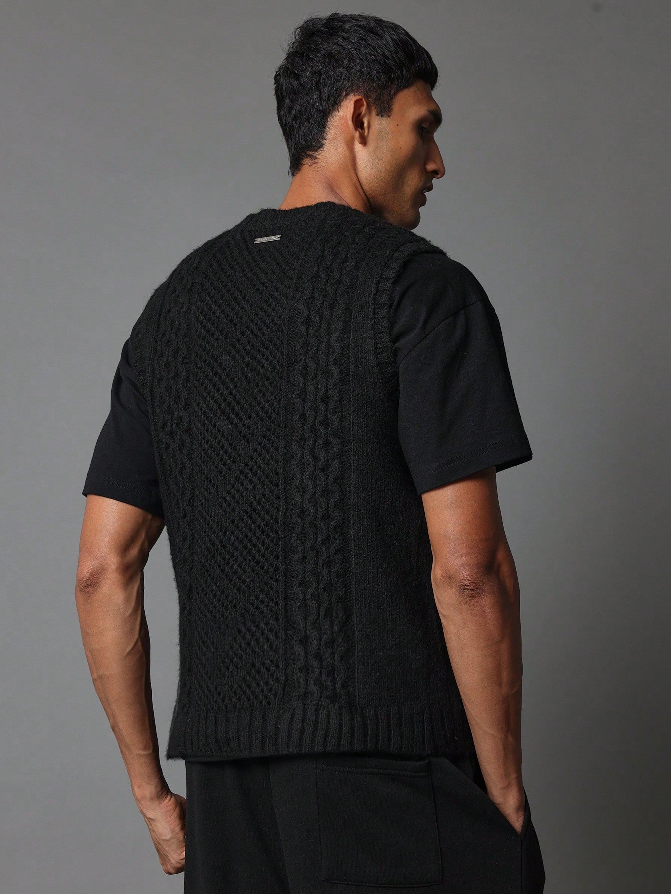 Cable Knit Sweater Vest