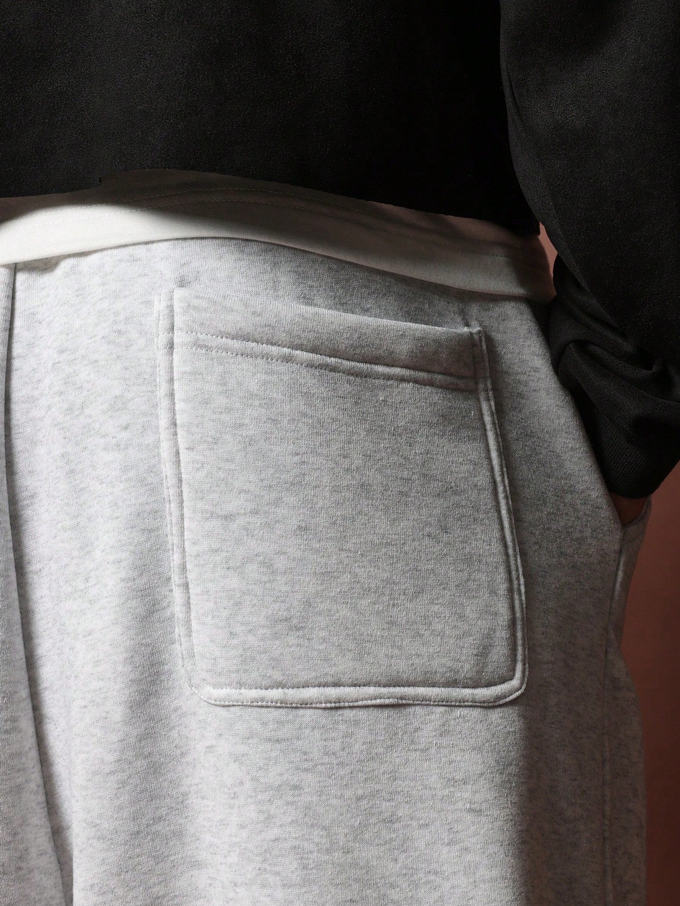 Loose Fit Sweatpants With Pleat Detail