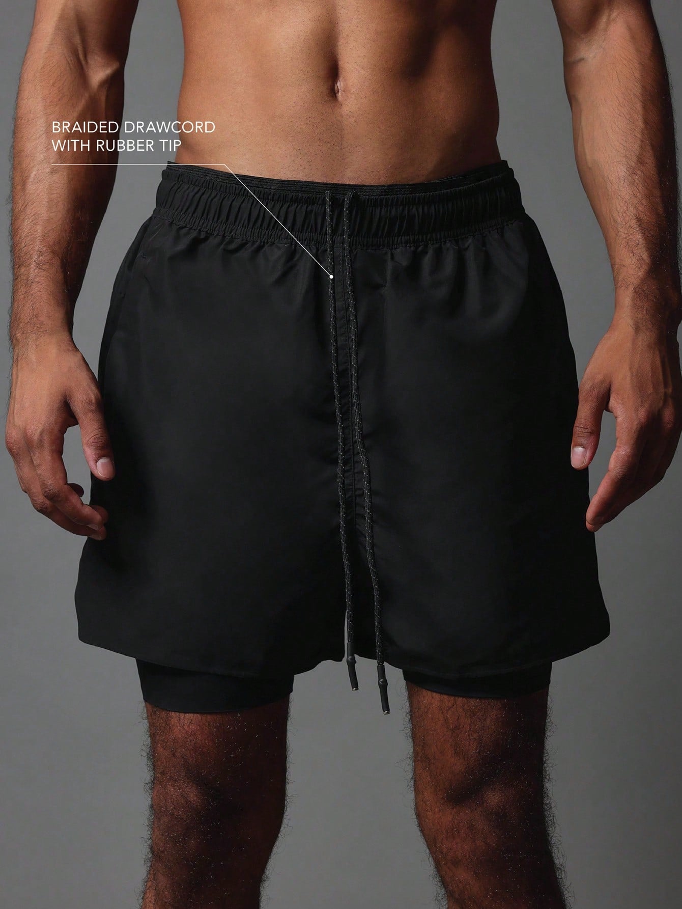 Activewear Premium Breathable Short With Cycling Layer, Dual Waistband, Reflective Print, Towel Grip & Back Utility Pocket