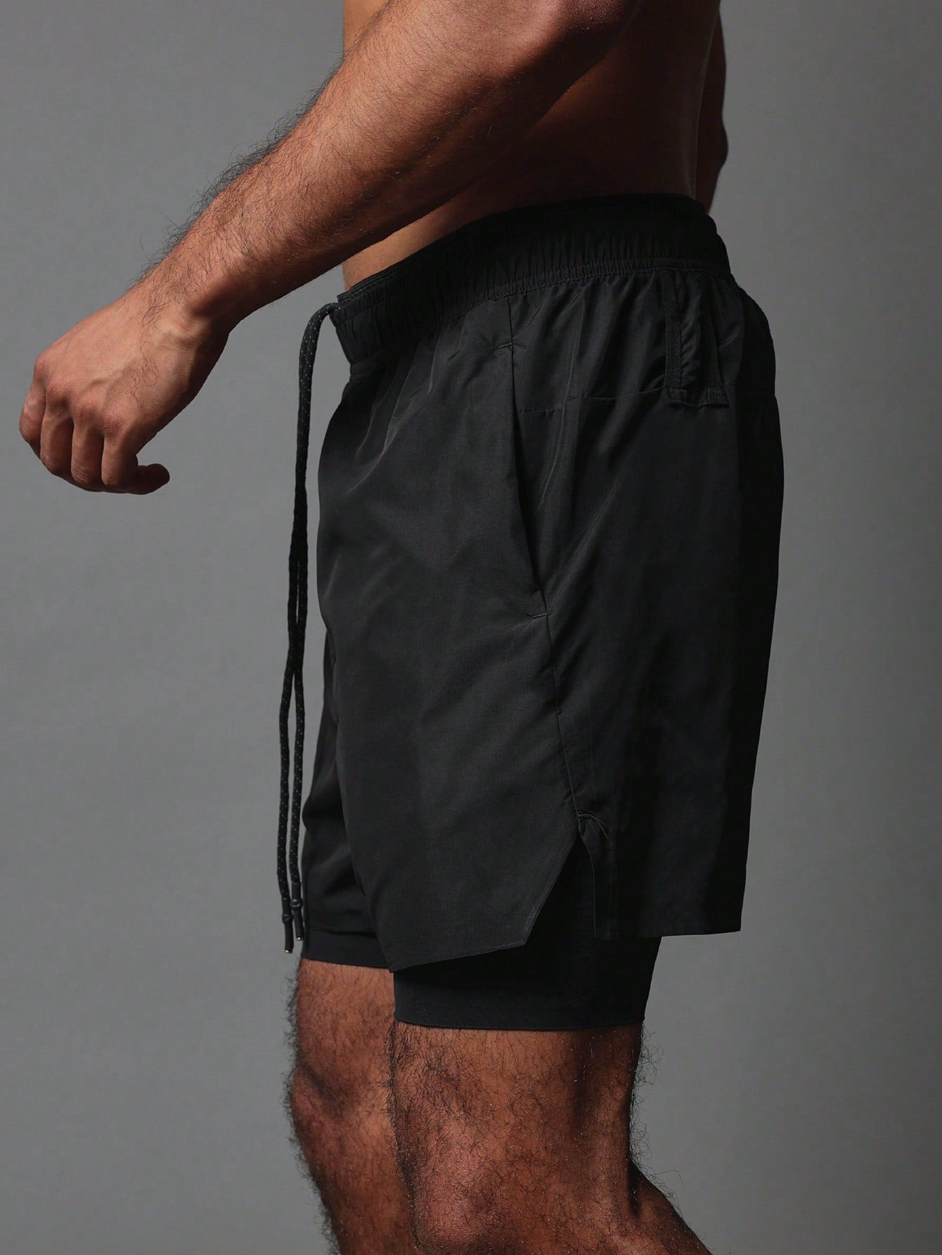 Activewear Premium Breathable Short With Cycling Layer, Dual Waistband, Reflective Print, Towel Grip & Back Utility Pocket