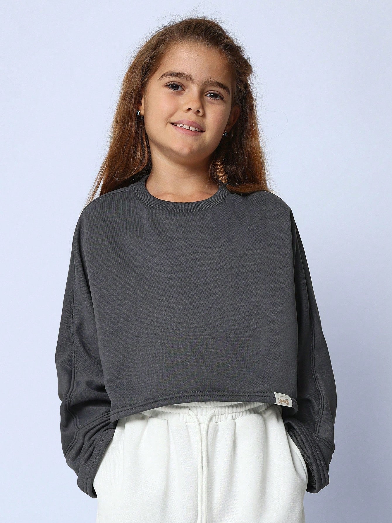 Tween Girls Everyday Oversized Fit Flared Sleeve Sweatshirt