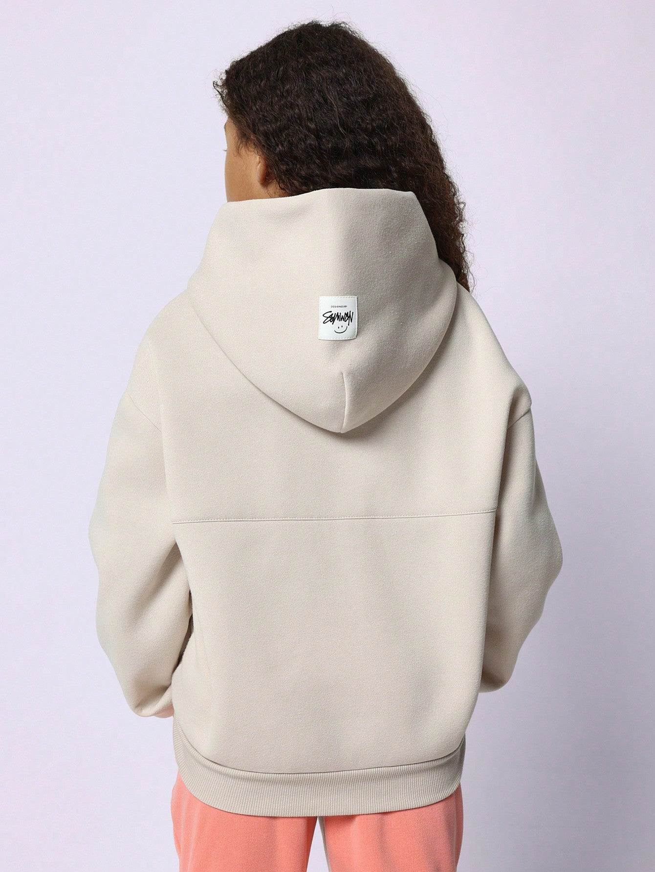 Tween Girls Overhead Hoodie With Embroidery