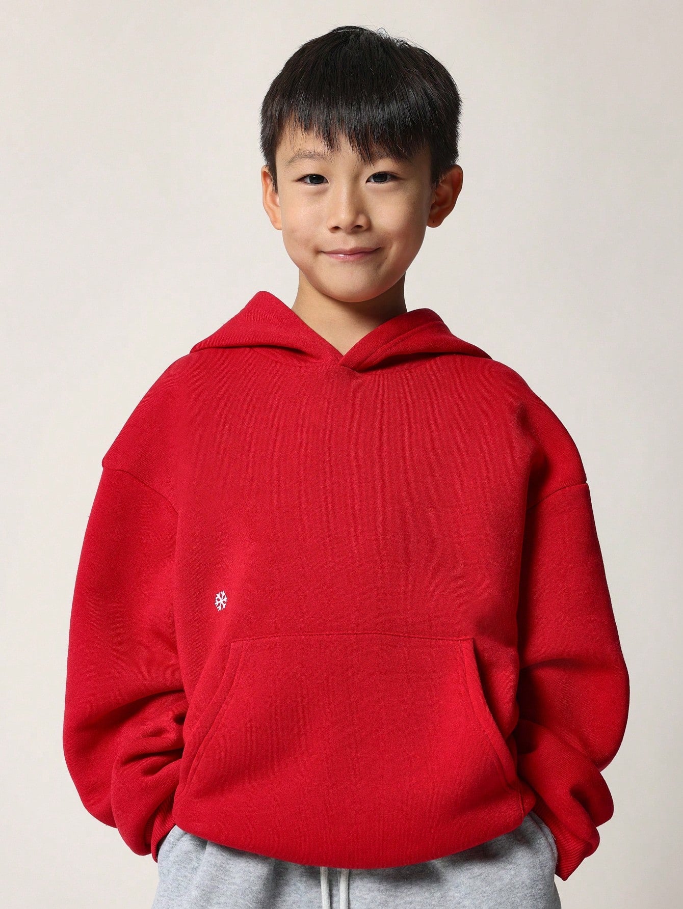 Tween Boys Comfy Christmas Regular Fit Overhead Hoodie With Applique And Embroidery