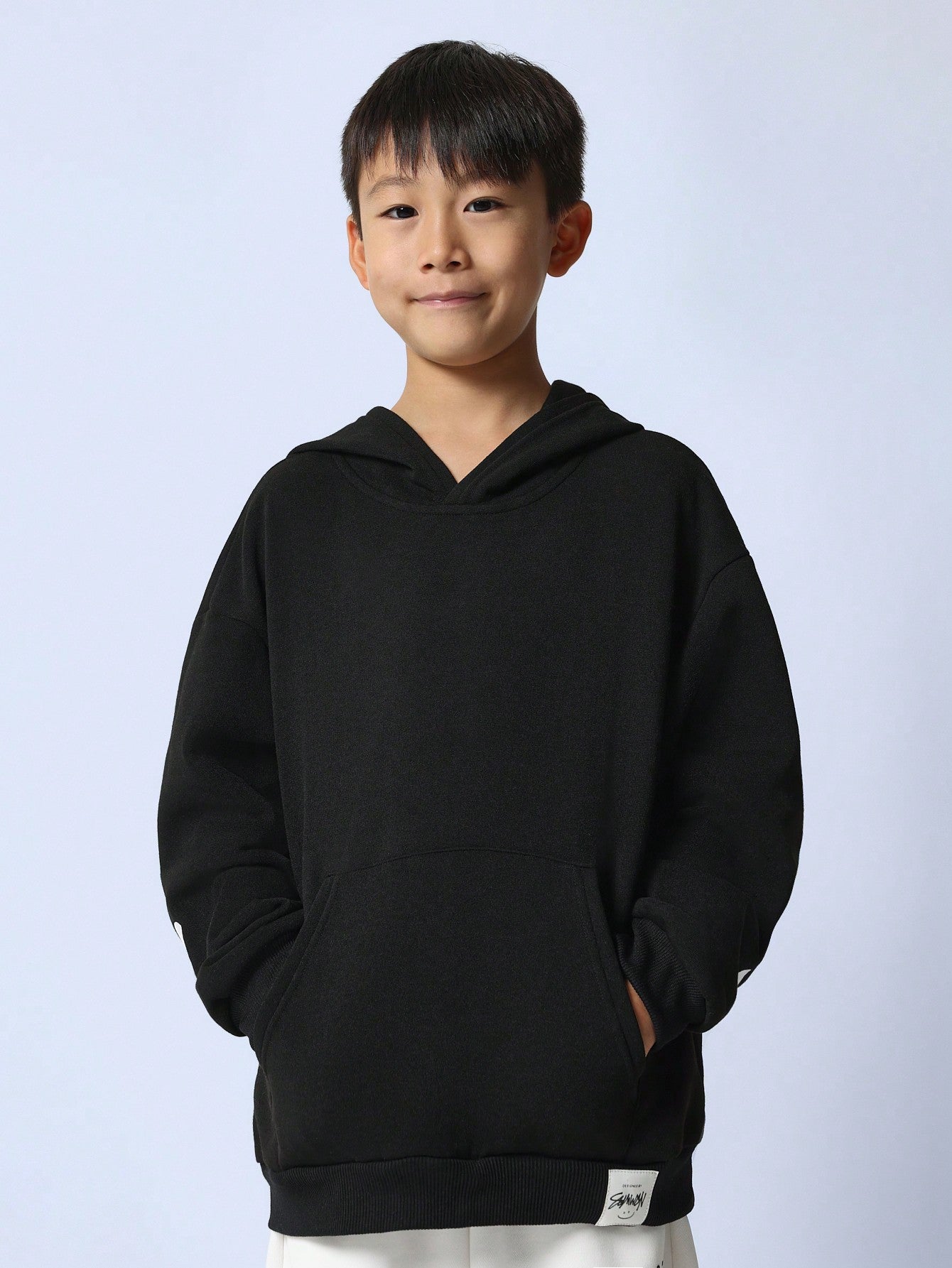 Tween Boys Comfy Christmas Regular Fit Overhead Hoodie With Back Slogan Graphic Print