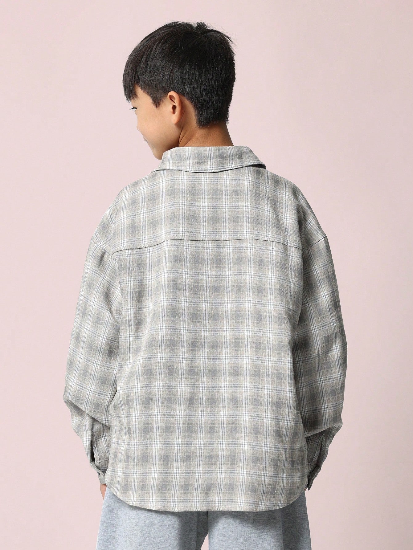 Tween Boys Relaxed Long Sleeve Check Shirt With Pocket