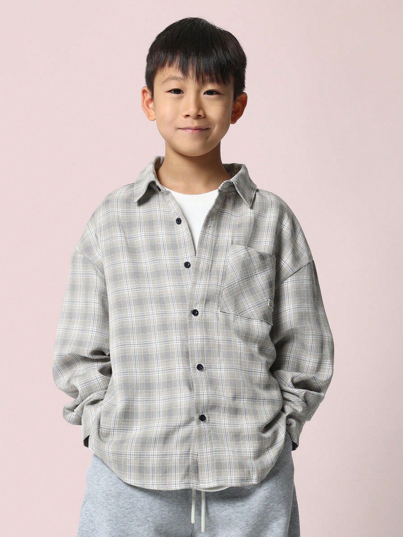 Tween Boys Relaxed Long Sleeve Check Shirt With Pocket