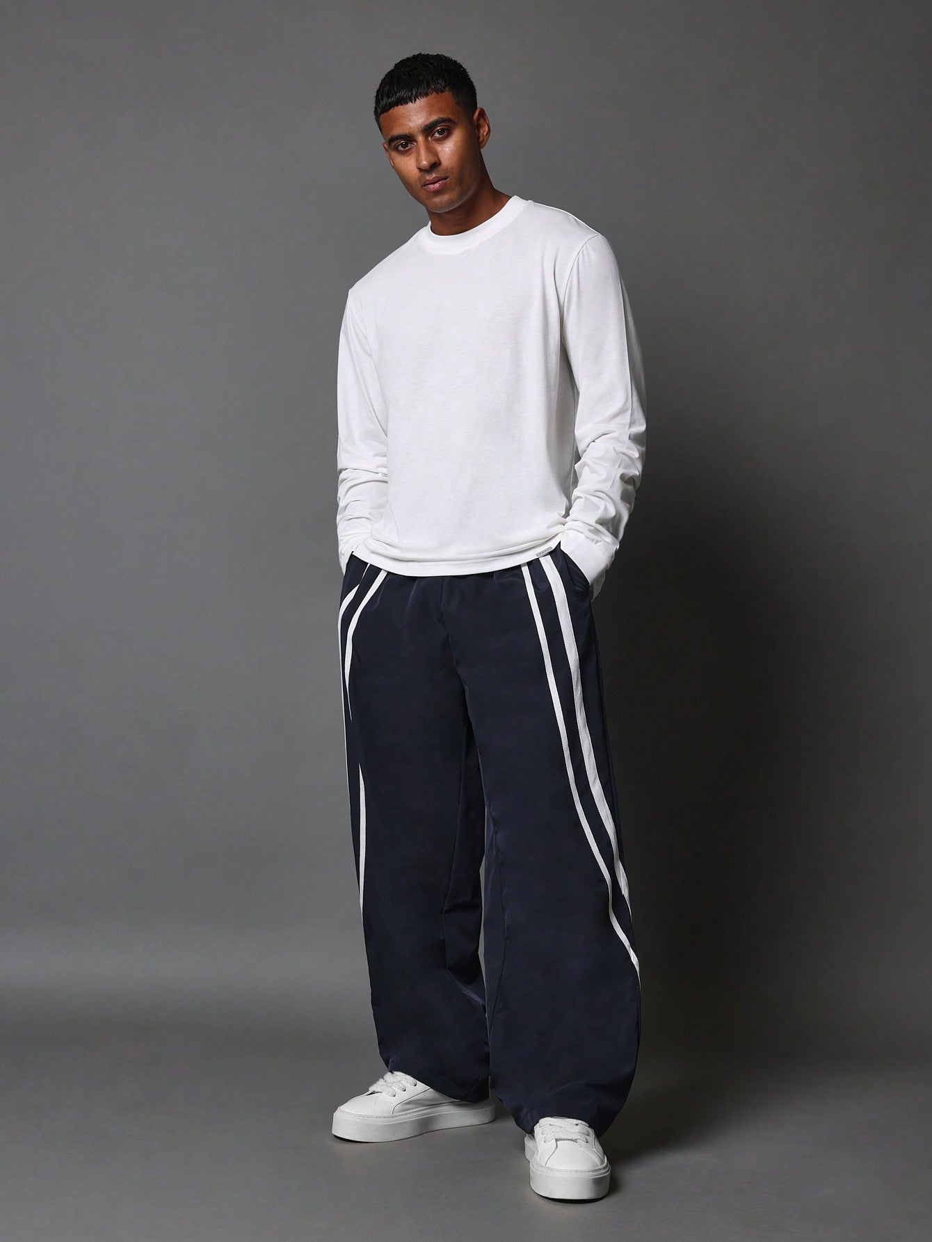 Loose Fit Baggy Stripe Pant