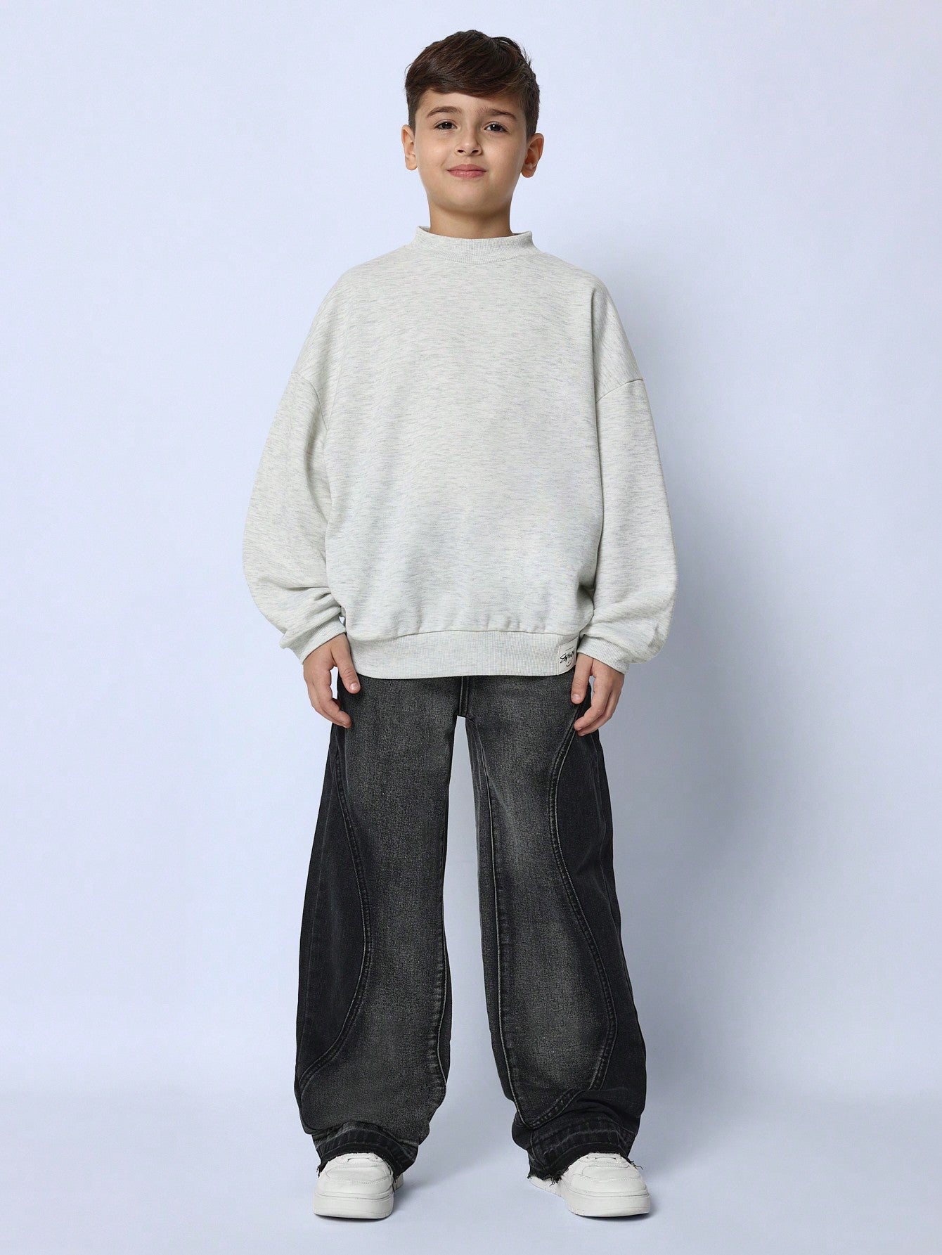 Tween Boys Straight Fit Two Tone Curve Seam Jean