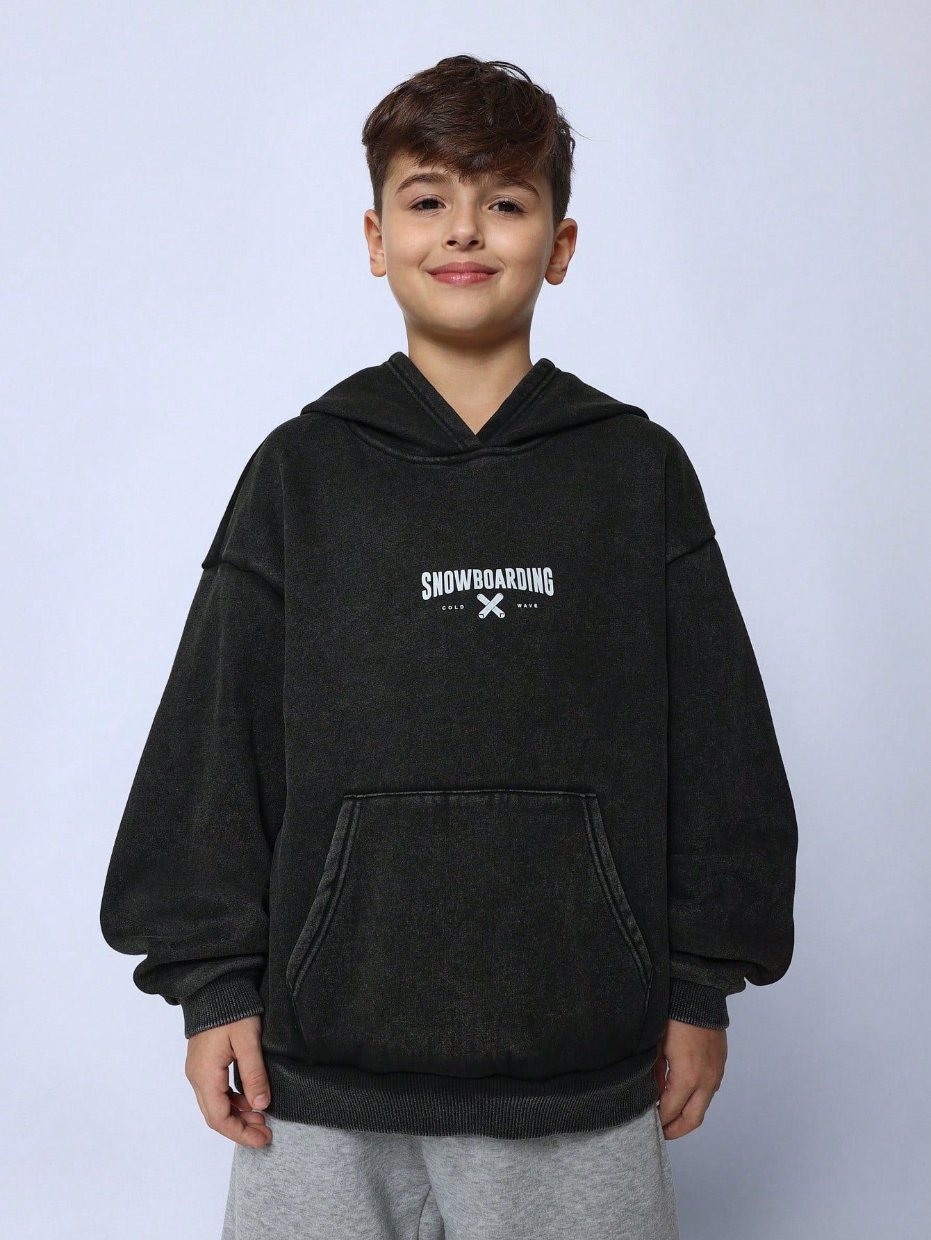 Tween Boys Comfy Regular Fit Overhead Hoodie With Graphic Print