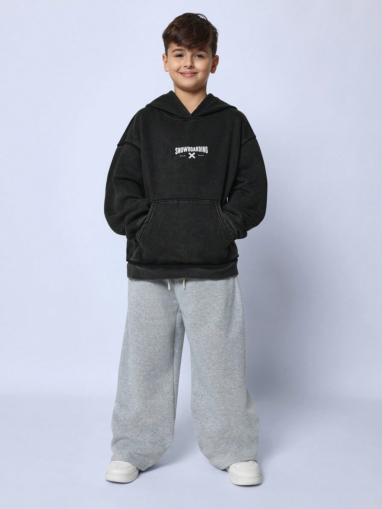 Tween Boys Comfy Regular Fit Overhead Hoodie With Graphic Print