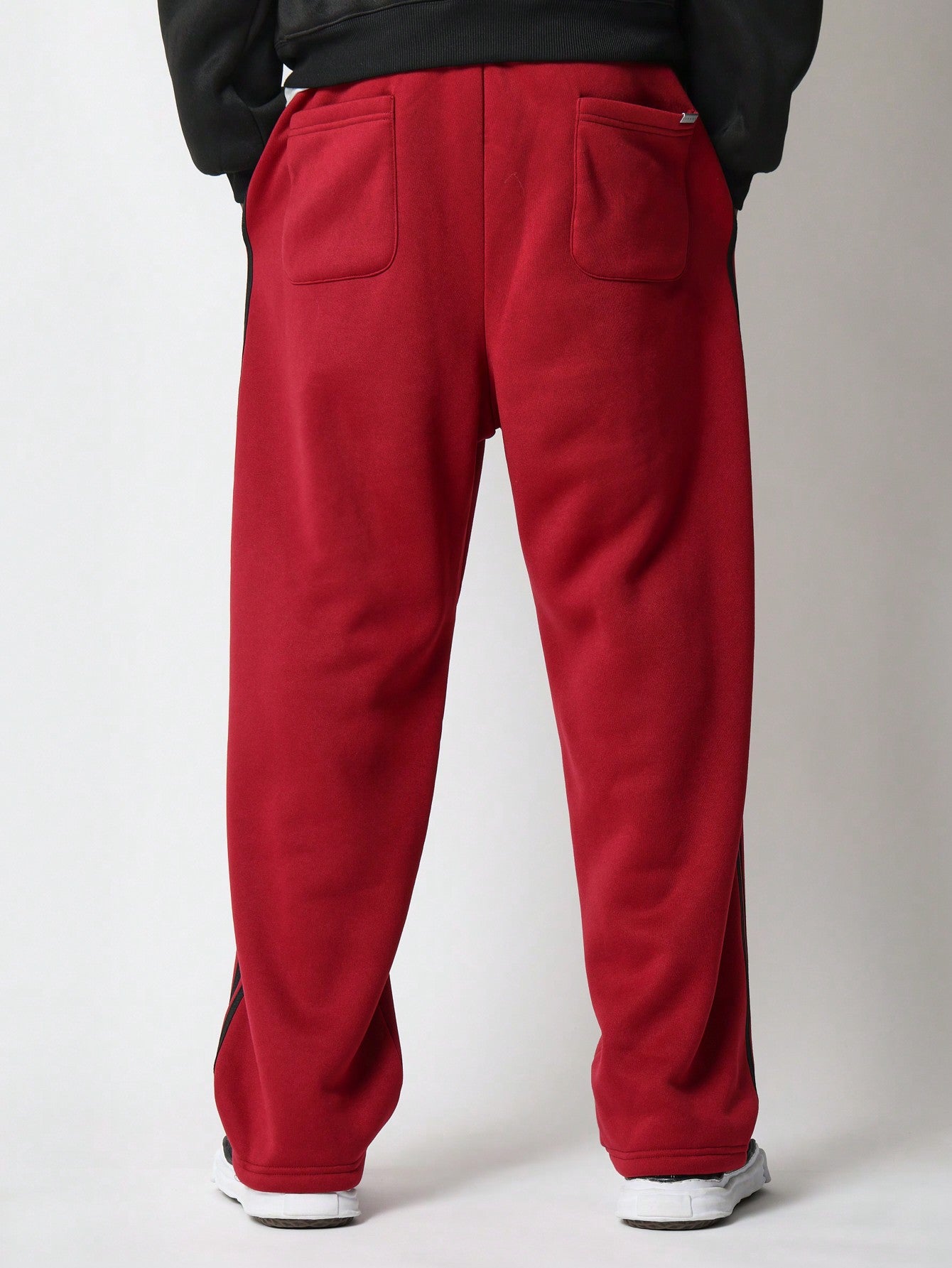 Drop Crotch Sweatpants With Embroidery Applique