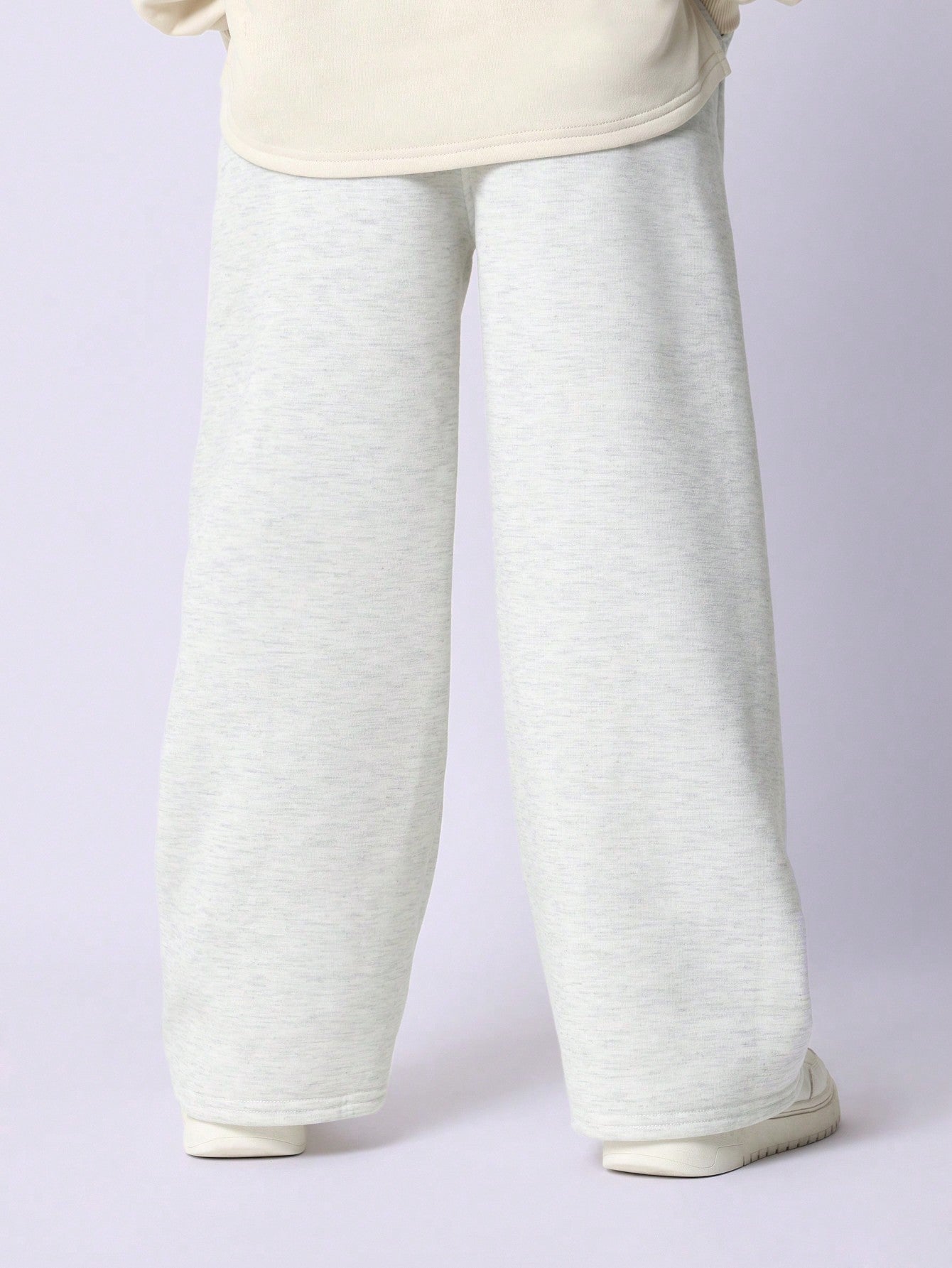 Tween Boys Grey Marl Drop Crotch Sweatpants With Graphic Print