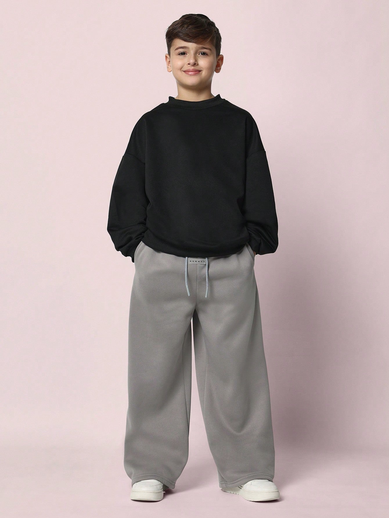 Tween Boys Comfy Wide Leg Drop Crotch Sweatpants