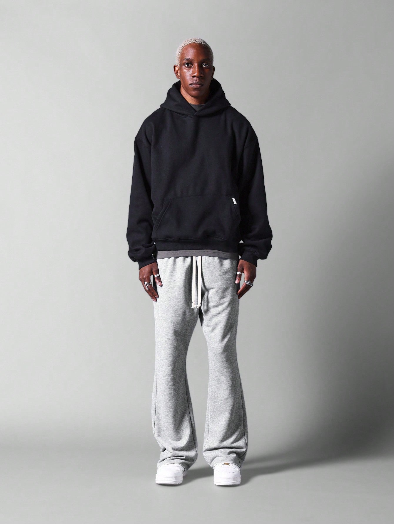 Flare Fit Jogger With Raw Hem