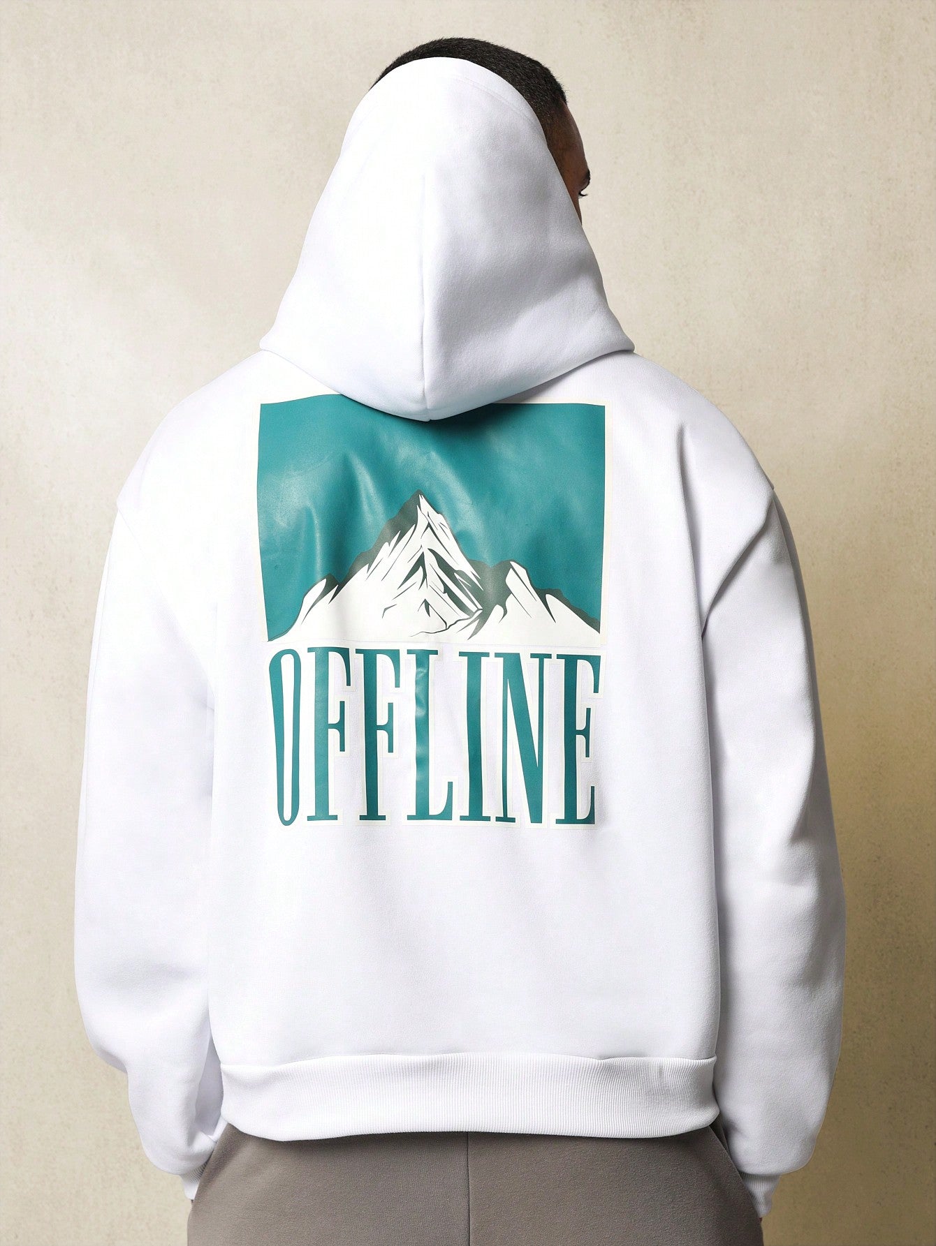 Regular Fit Overhead Hoodie With Back Graphic Print