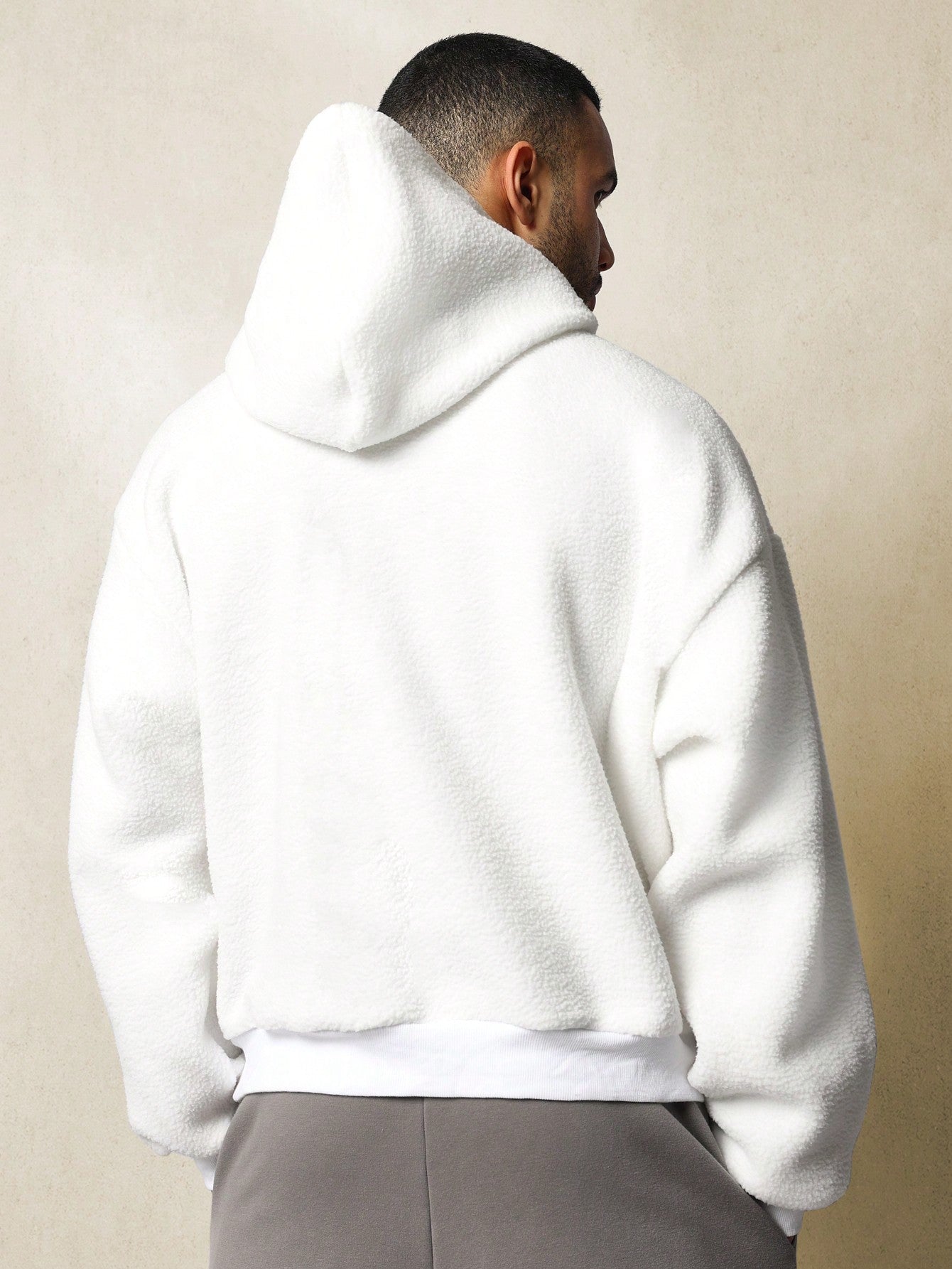 Regular Fit Borg Overhead Hoodie