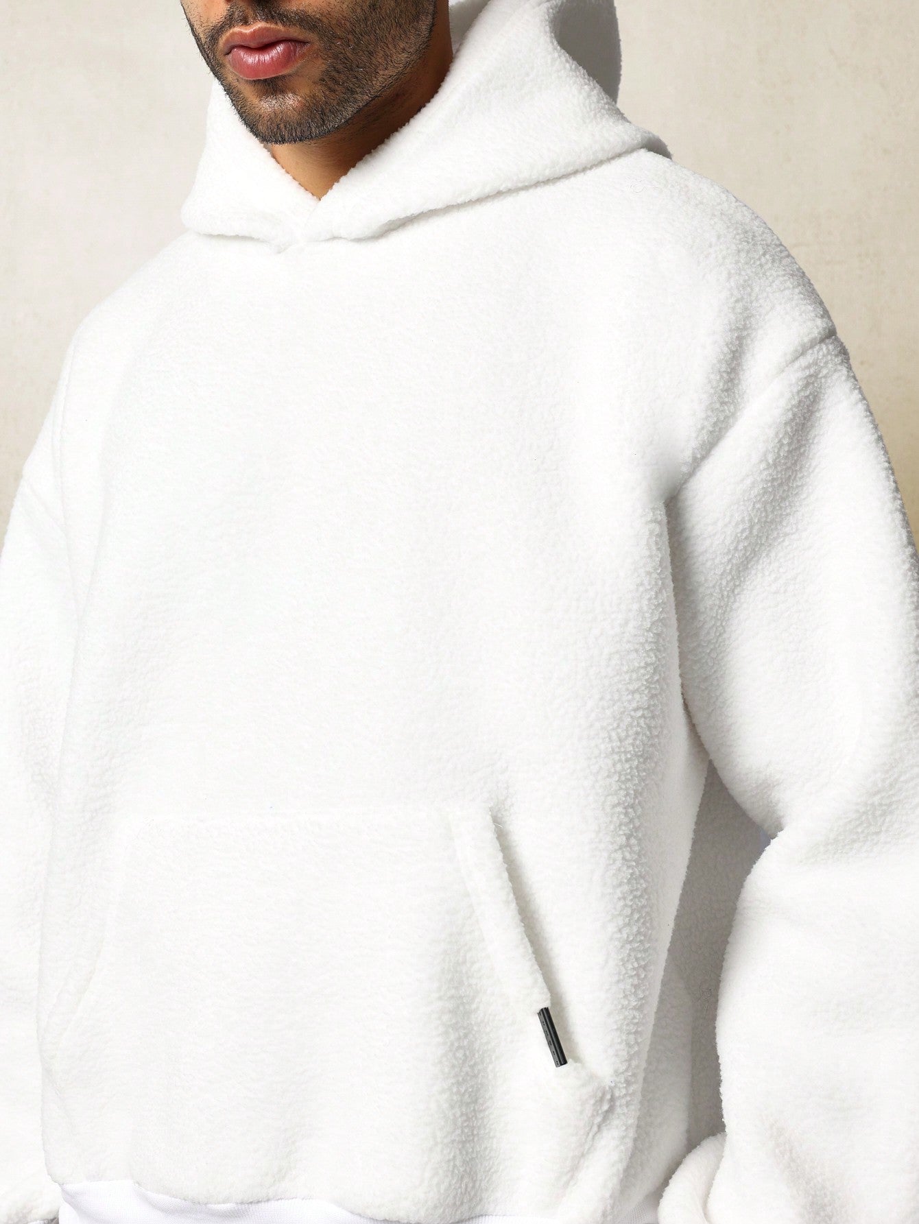 Regular Fit Borg Overhead Hoodie