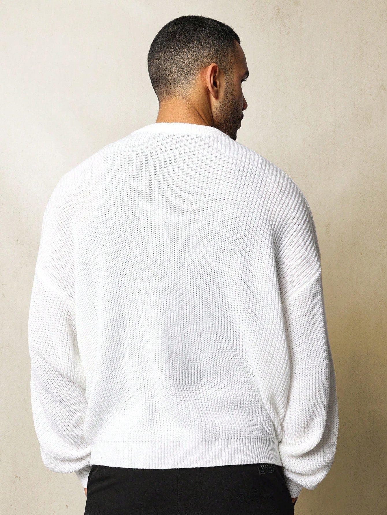 Regular Fit Crew Neck Embroidered Sweater