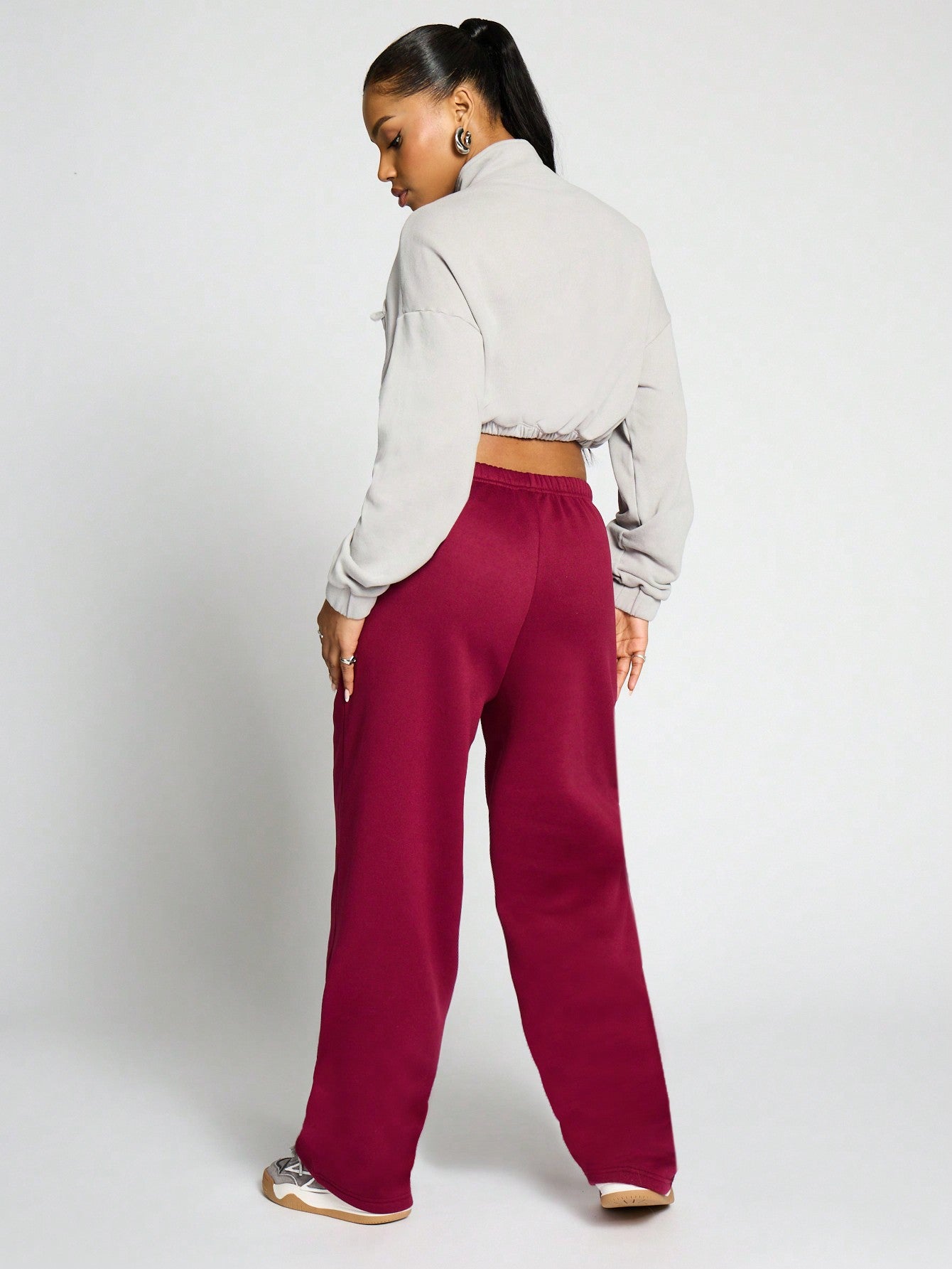 SUMWON WOMEN Pull On Loose Fit Baggy Essential Sweatpants