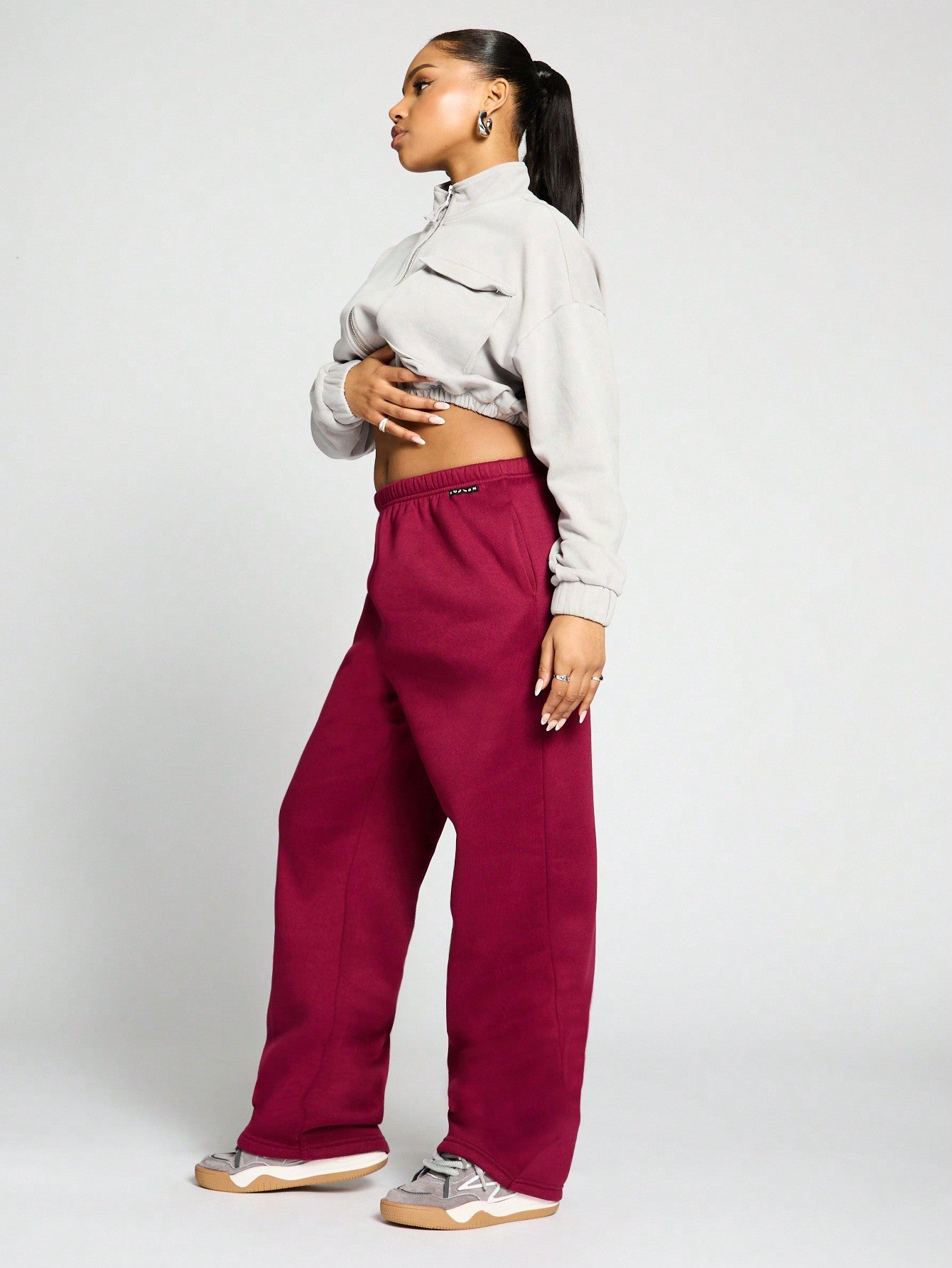 SUMWON WOMEN Pull On Loose Fit Baggy Essential Sweatpants