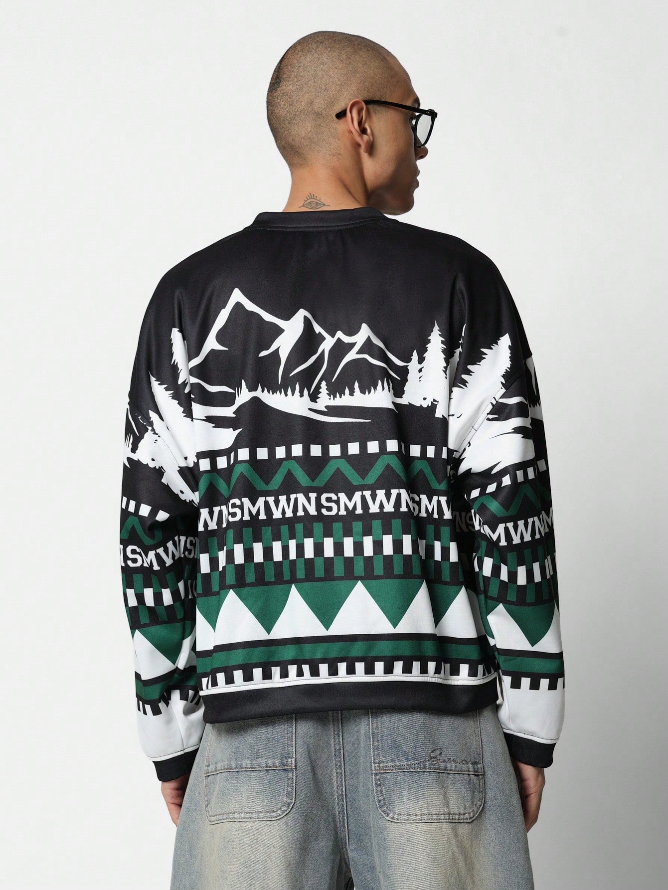 Christmas Regular Fit All Over Printed Sweatshirt