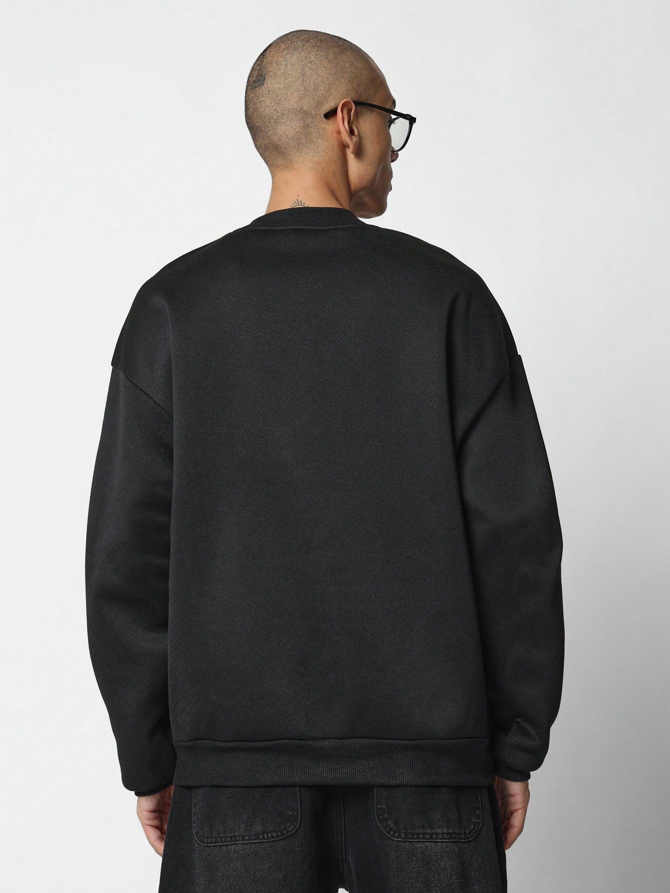 Regular Fit Crew Neck Sweatshirt With Ticket Graphic Print