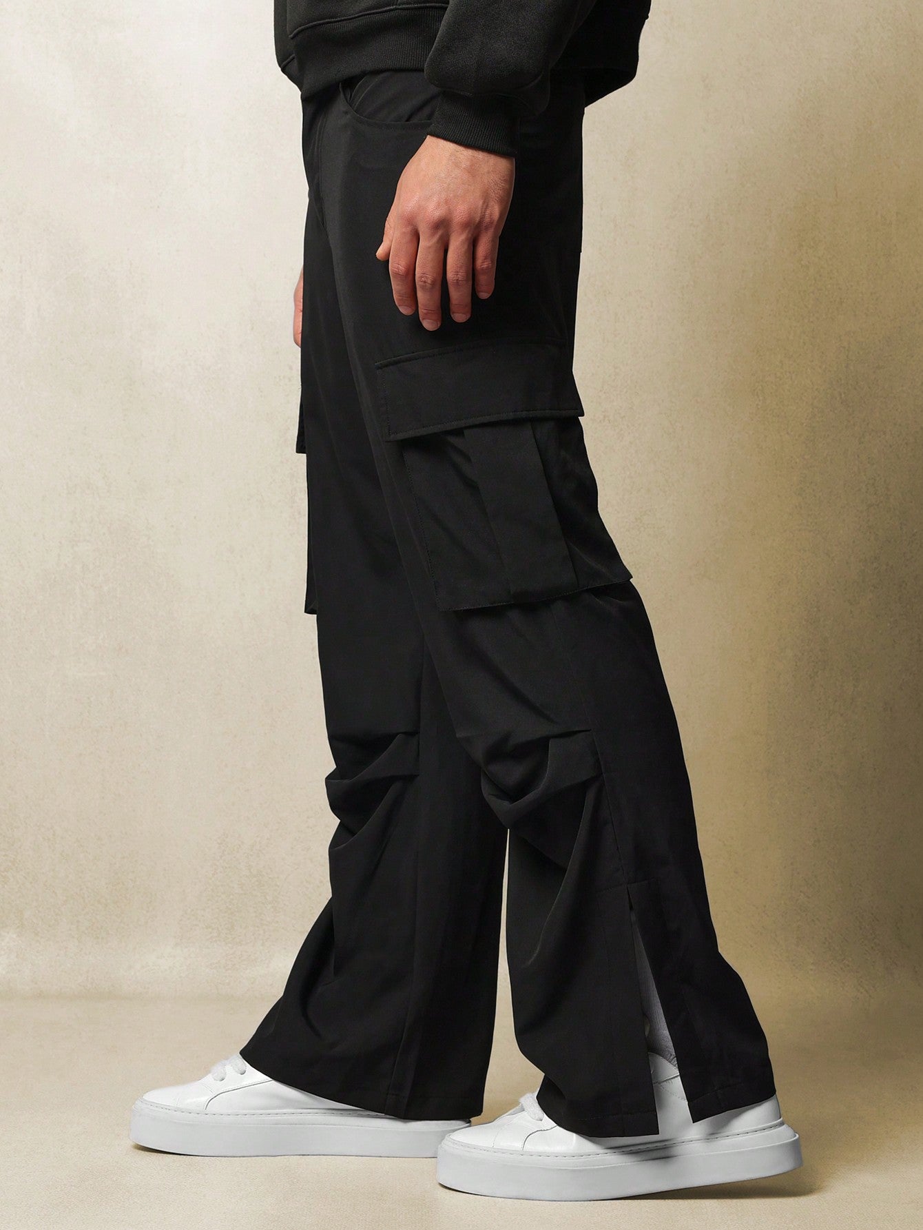 Nylon Flare Fit Pant Sm1-600-3866