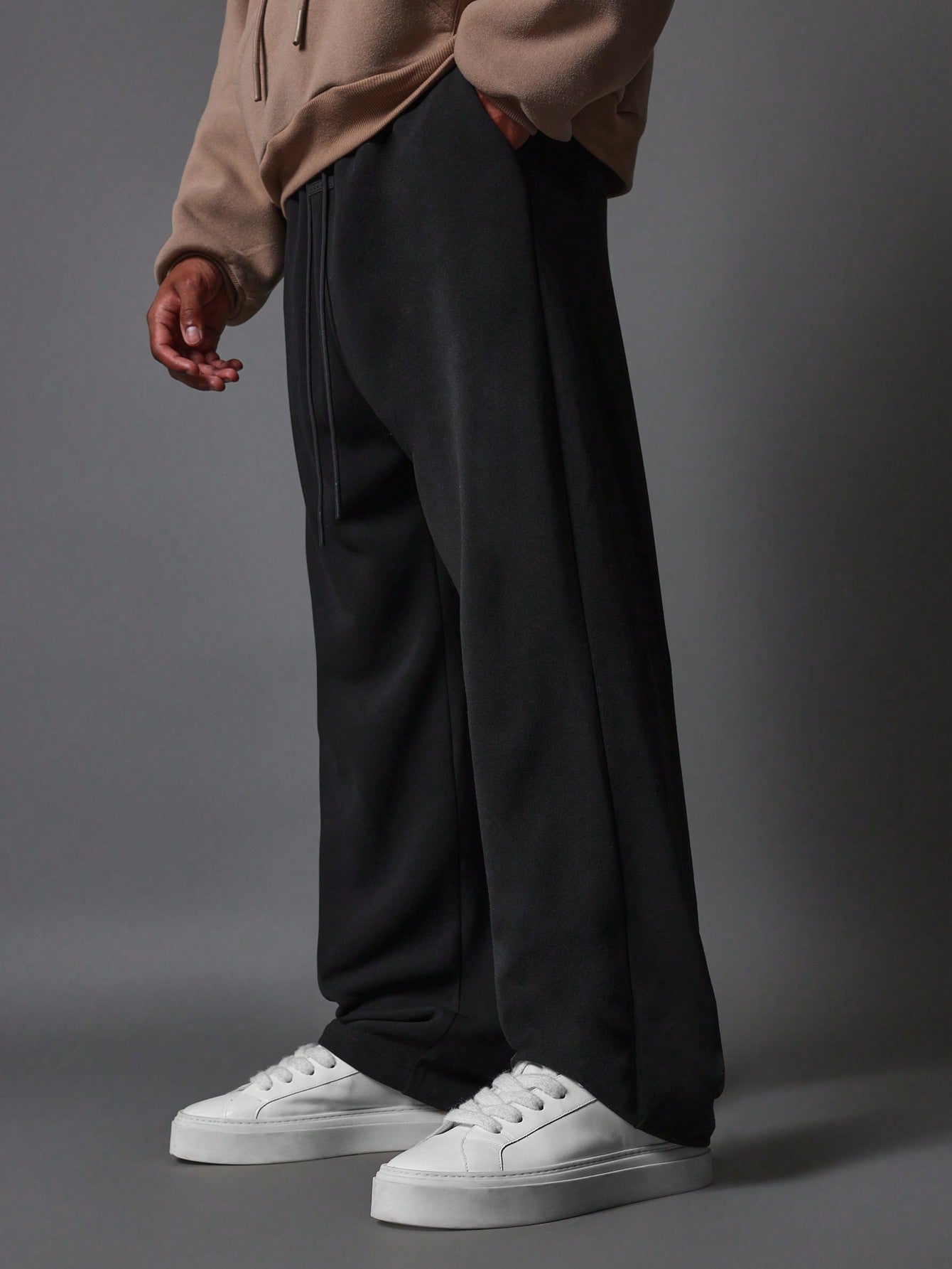 Regular Fit Overhead Hoodie & Drop Crotch Sweatpants With Drawcords 2 Piece Set